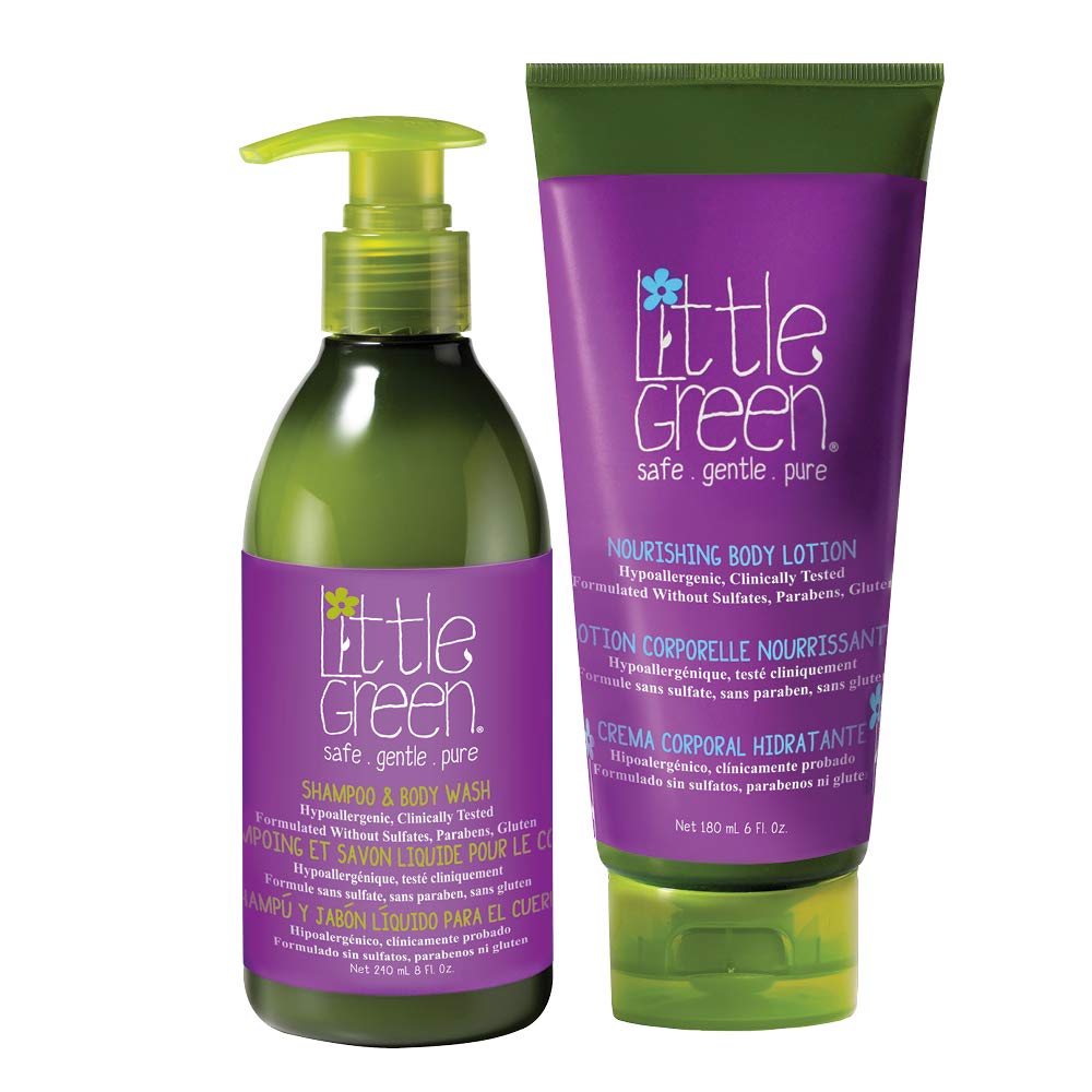 Little Green Kids Shampoo & Body Wash - Natural & Gentle for Babies & Toddlers - Perfect for Daily Bath Time & Sensitive Skin Care