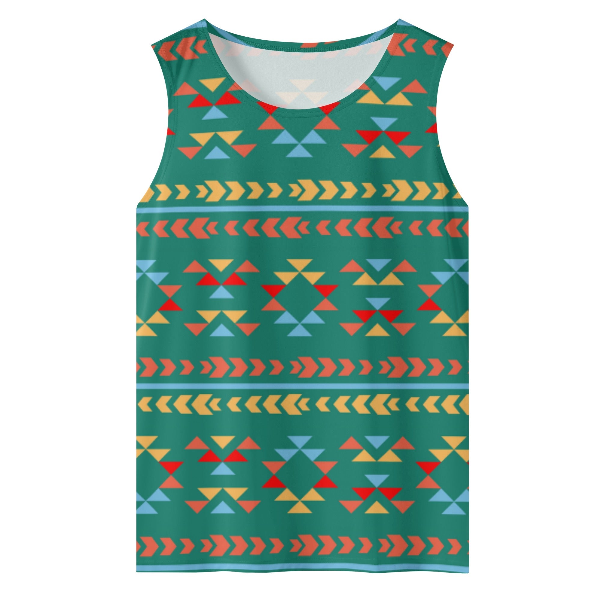 Southwestern Men's Tank Top - Athletic Tee with River Canyon Print - Perfect for Hiking, Gym & Summer Outdoor Activities