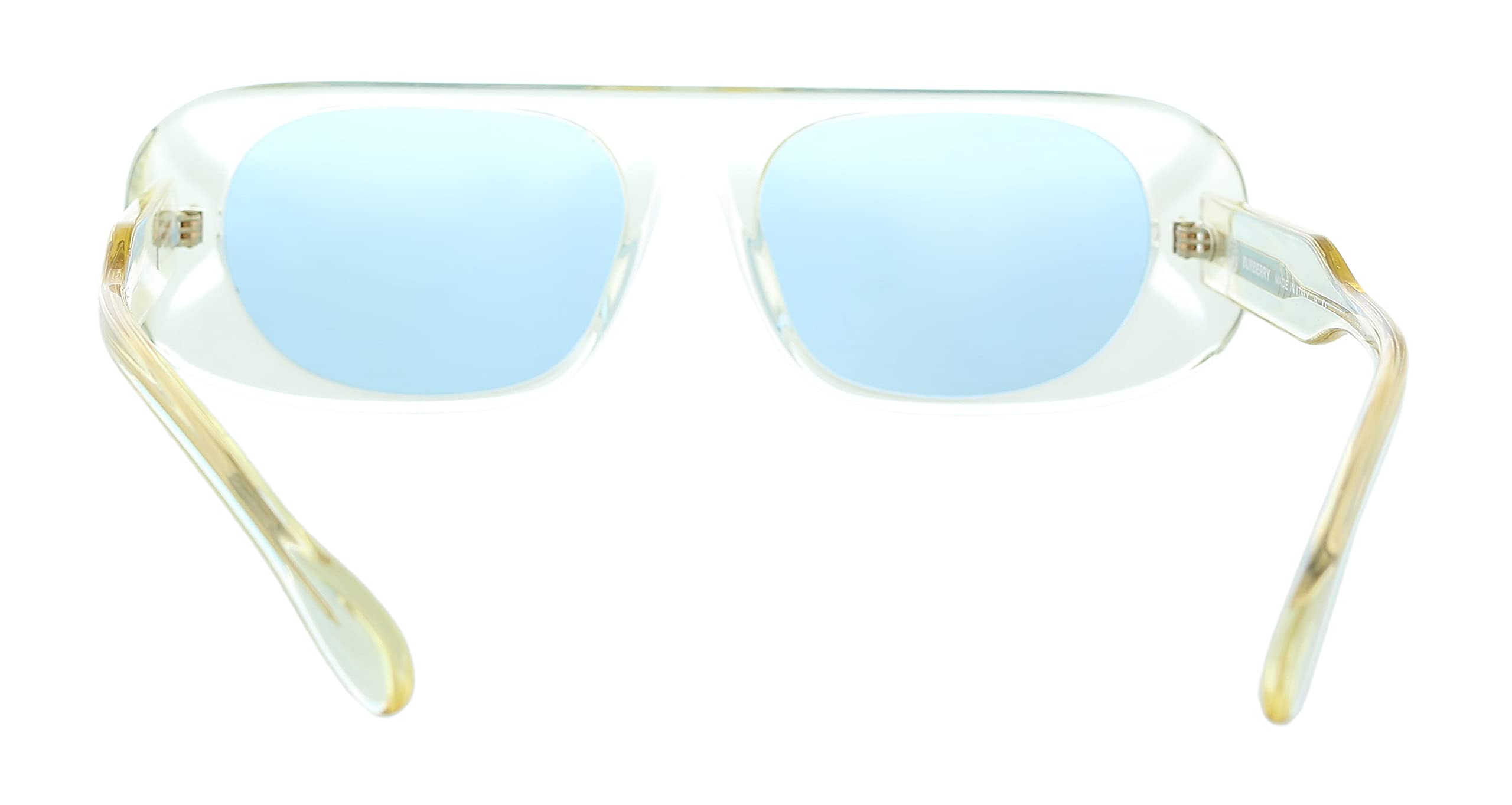 BURBERRY BE 4322 387980 Transparent Yellow Sunglasses for Women & Men - UV Protection, Fashion Eyewear for Outdoor Activities, Beach, and Driving