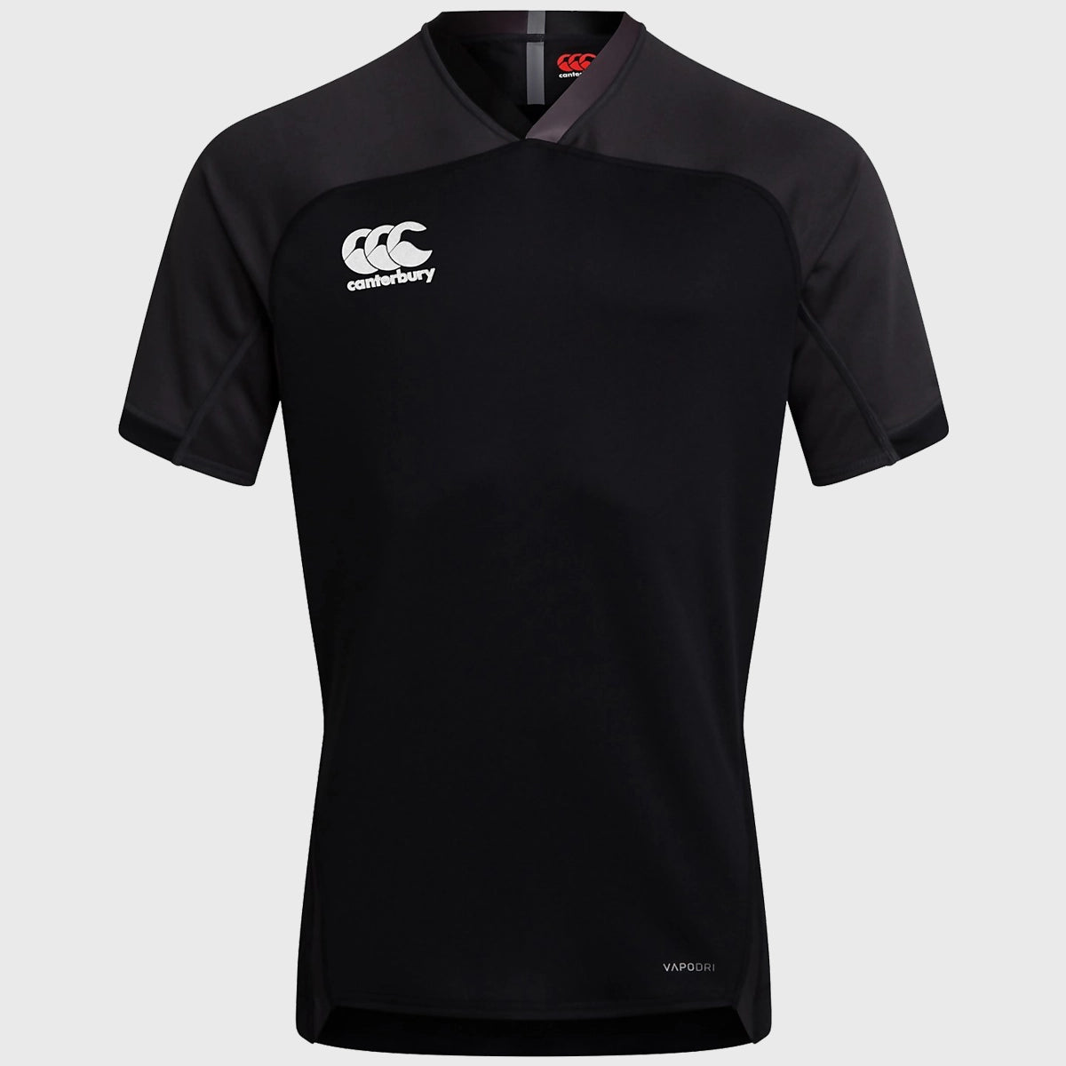 Canterbury Kids Evader Rugby Training Jersey - Black | Breathable & Durable Youth Rugby Shirt for Practice & Games