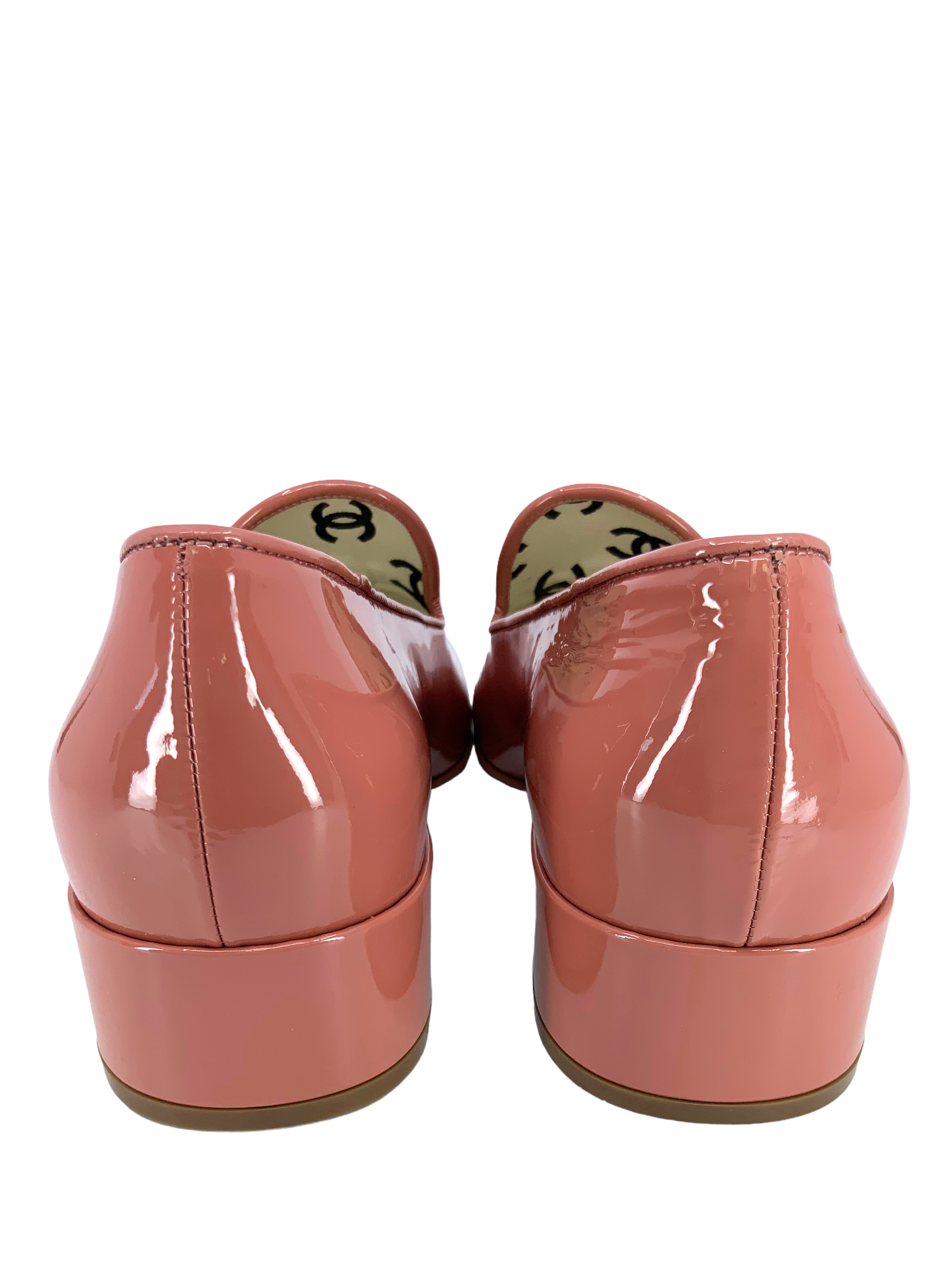 CHANEL 17P Patent Leather Tassel Moccasin Loafer Pumps Women's Size 11 | Luxury Designer Shoes for Work, Party & Special Occasions