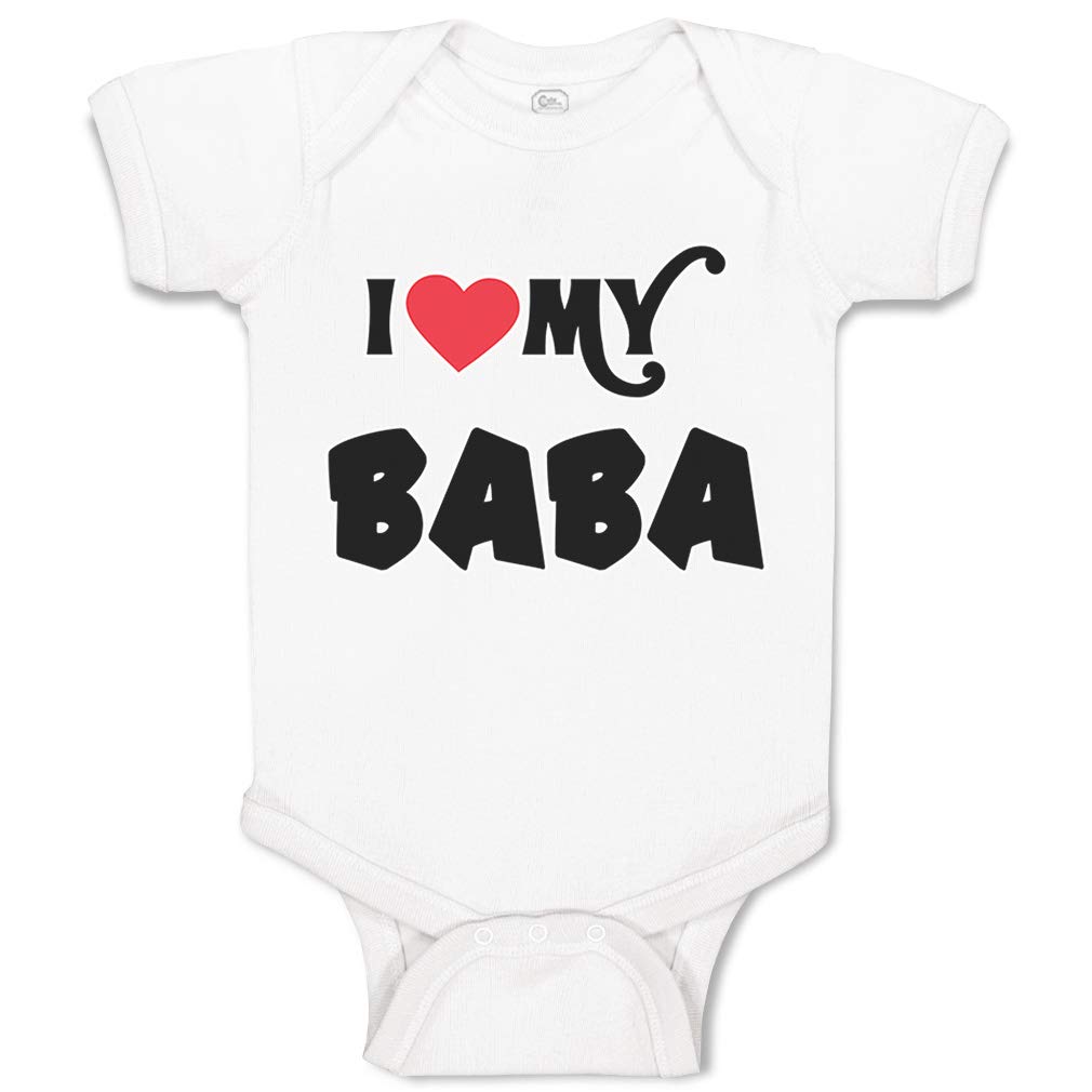 Cute Rascals Custom Baby Bodysuit - I Heart My Dad Cotton Onesie for Father's Day | Baby Boy & Girl Outfit | Perfect for Newborn Photos, Family Events & Holiday Gifts