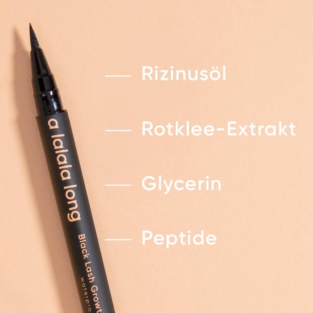 APRICOT Waterproof Black Eyeliner with Lash Growth Serum | 2-in-1 Eyeliner & Eyelash Enhancer | Made in Germany | Long-Lasting, Smudge-Proof | Perfect for Daily Use & Special Occasions