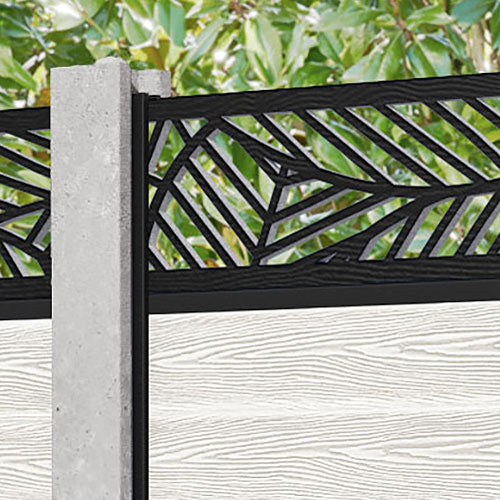 Classic Habitat Fence Panel - Light Stone Color - Fits Existing Concrete Posts - Perfect for Garden, Yard, and Property Boundary Protection