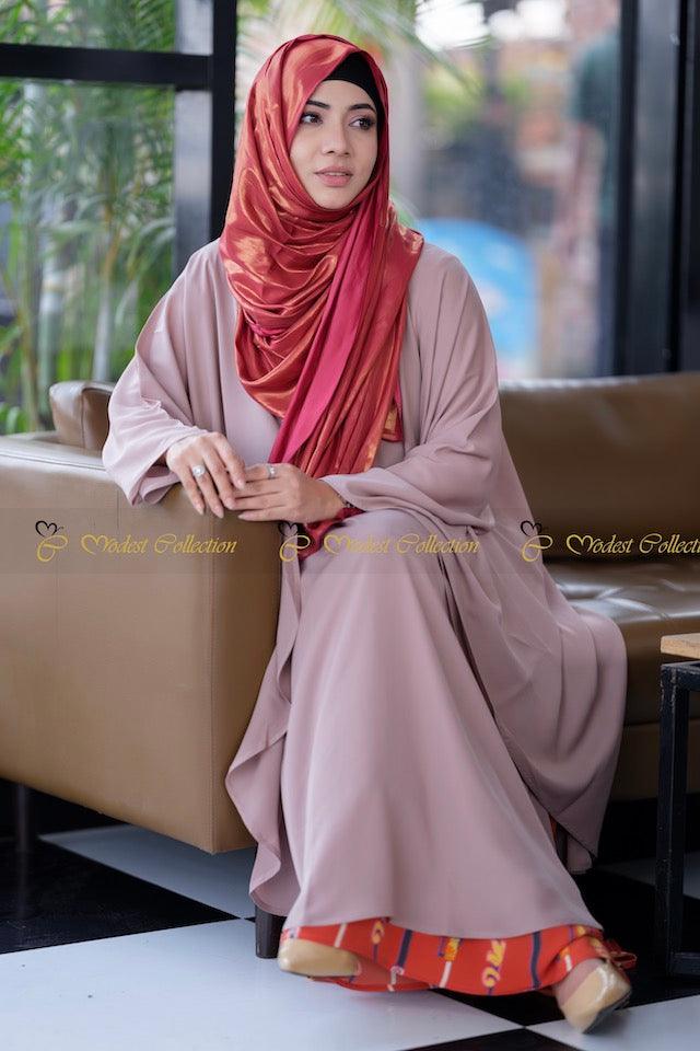 Elegant Short Kaftan Dress in Almond Color - Perfect for Beach Cover-ups, Summer Vacations & Boho Chic Outfits