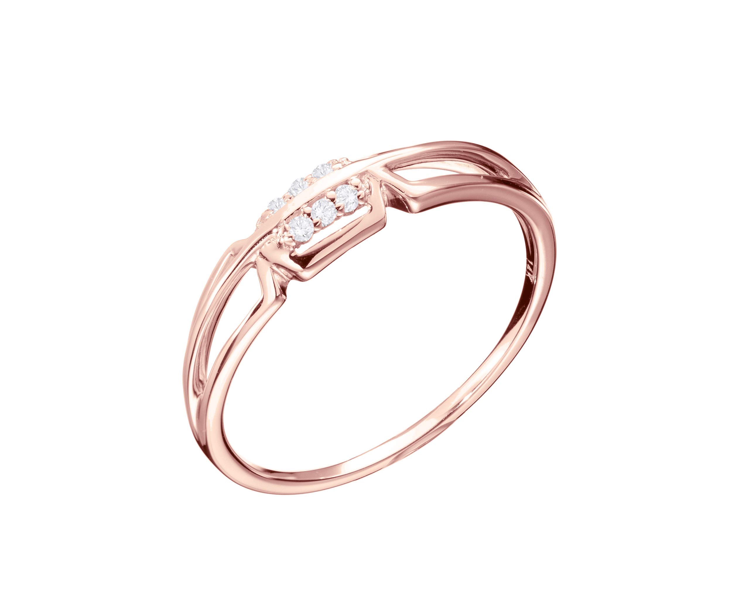 14K Rose Gold Diamond Engagement Ring for Women - Handmade Minimalist Rectangle Wedding Band by Majade | Perfect for Proposals, Anniversaries & Special Occasions