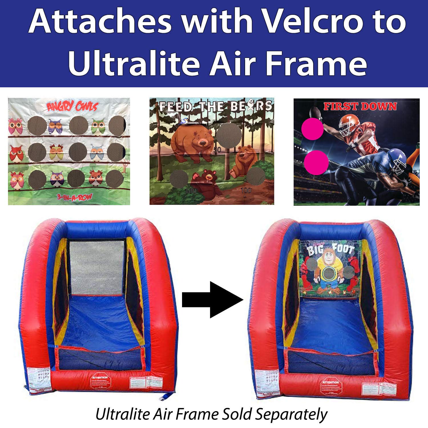 Arcade Style Ball Toss Game Panel with Net - Replacement Part for TentandTable & Ultralite Air Frame Games - Perfect for Backyard Parties, Carnivals, School Events & Birthday Celebrations