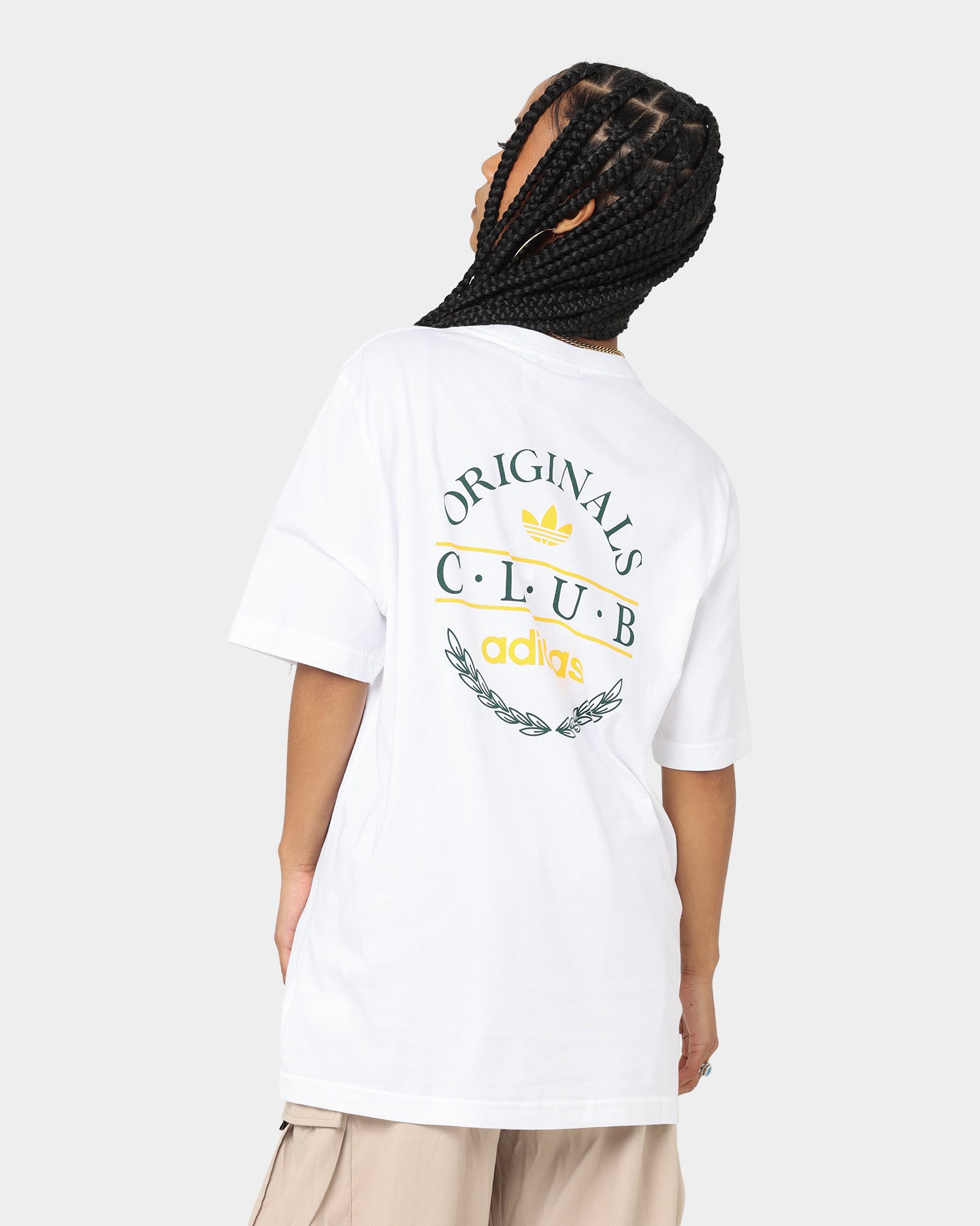 Adidas Club Logo T-Shirt for Men - White Cotton Short Sleeve Tee - Perfect for Gym, Running & Casual Wear