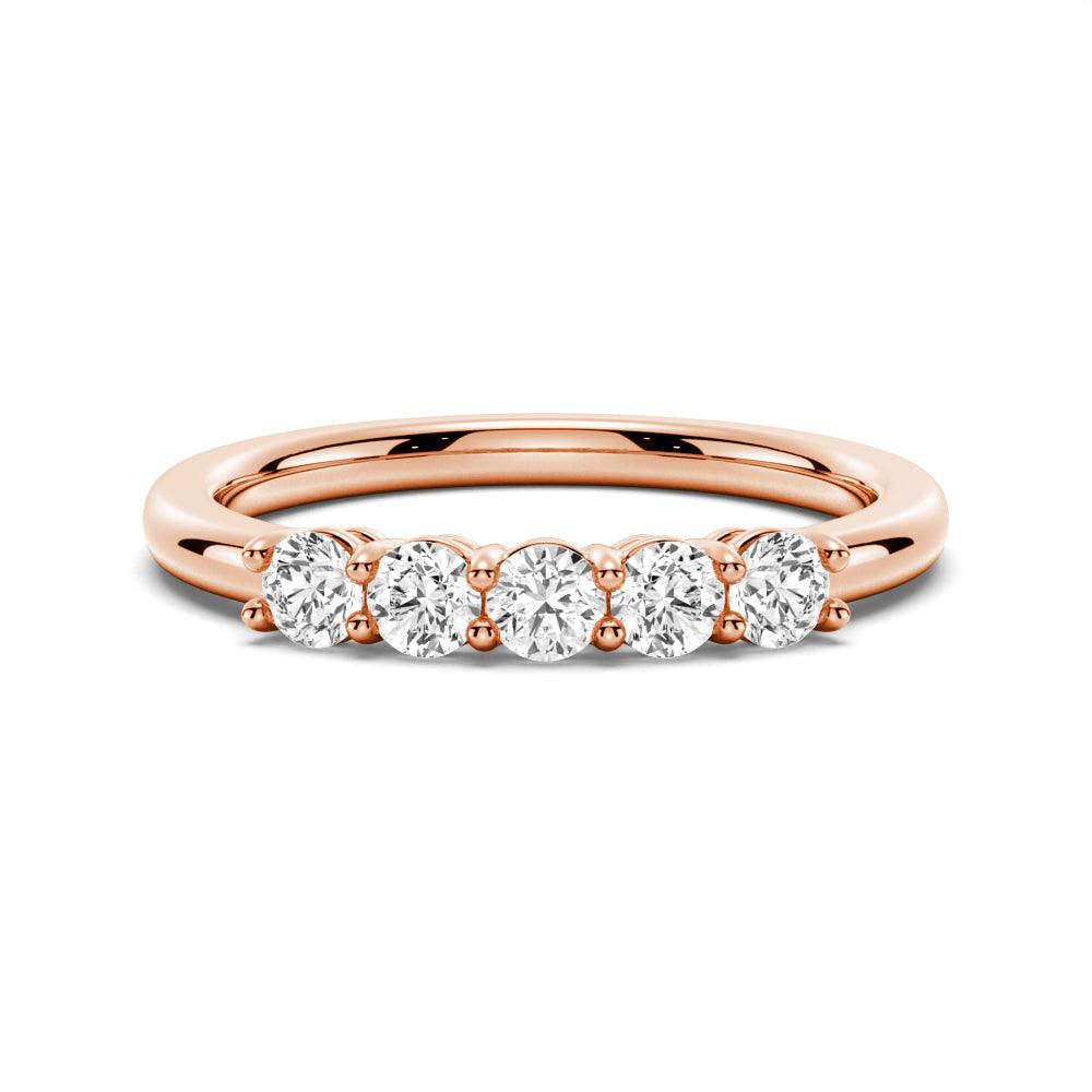 3mm 5 Stone Shared Prong Moissanite Anniversary Wedding Band Ring for Women - Perfect for Anniversary Gifts, Engagement Rings & Bridal Jewelry