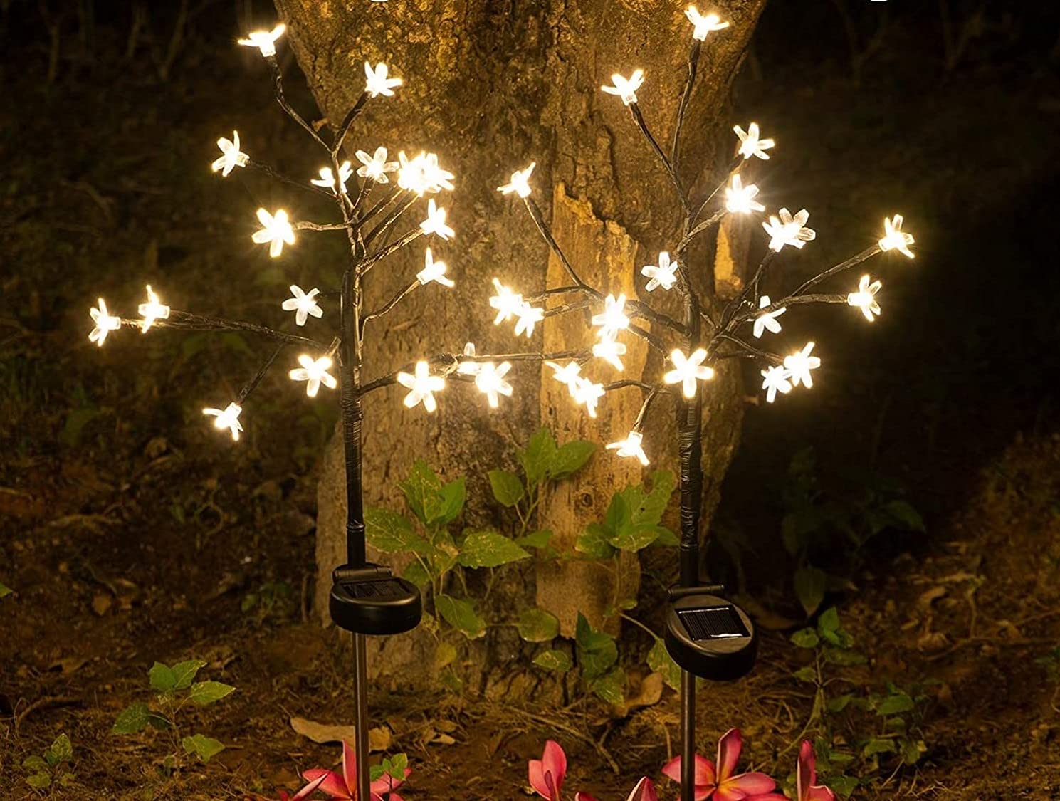 Solar Powered Fairy Lights - Warm White Outdoor Solar Path Lights for Garden, Yard, Walkway, Driveway | Weatherproof Stainless Steel Landscape Lighting | Perfect for Patio Decor, Pathway Illumination & Backyard Ambience (1 Pack)