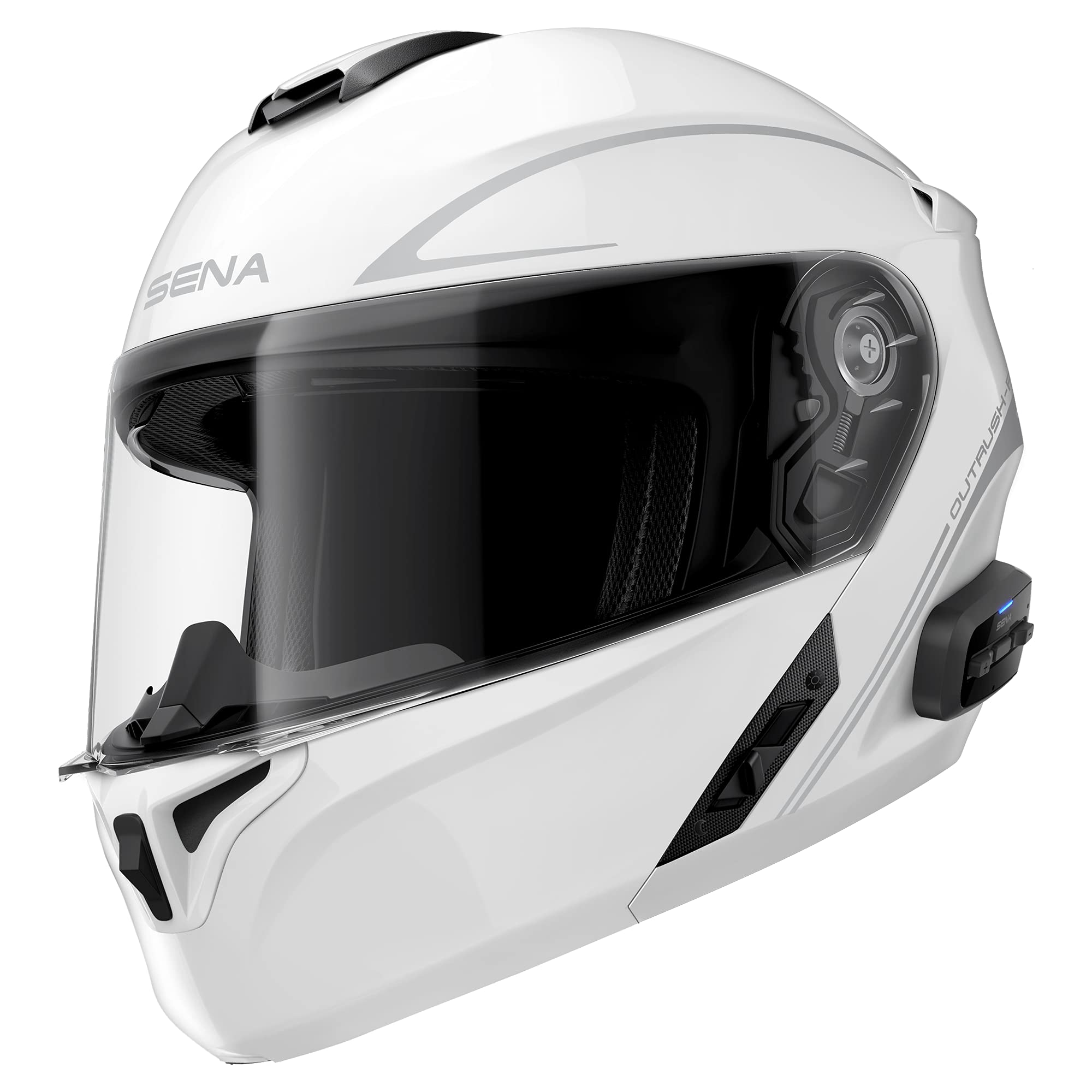 Sena Outrush Bluetooth Modular Motorcycle Helmet with Intercom System - DOT Approved - Wireless Communication for Riders - Perfect for Touring, Commuting & Group Rides