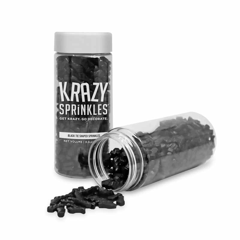 Elegant Black Tie-Shaped Sprinkles for Wedding Cakes & Cupcakes - Perfect for Formal Events, Birthday Parties & Dessert Decorations