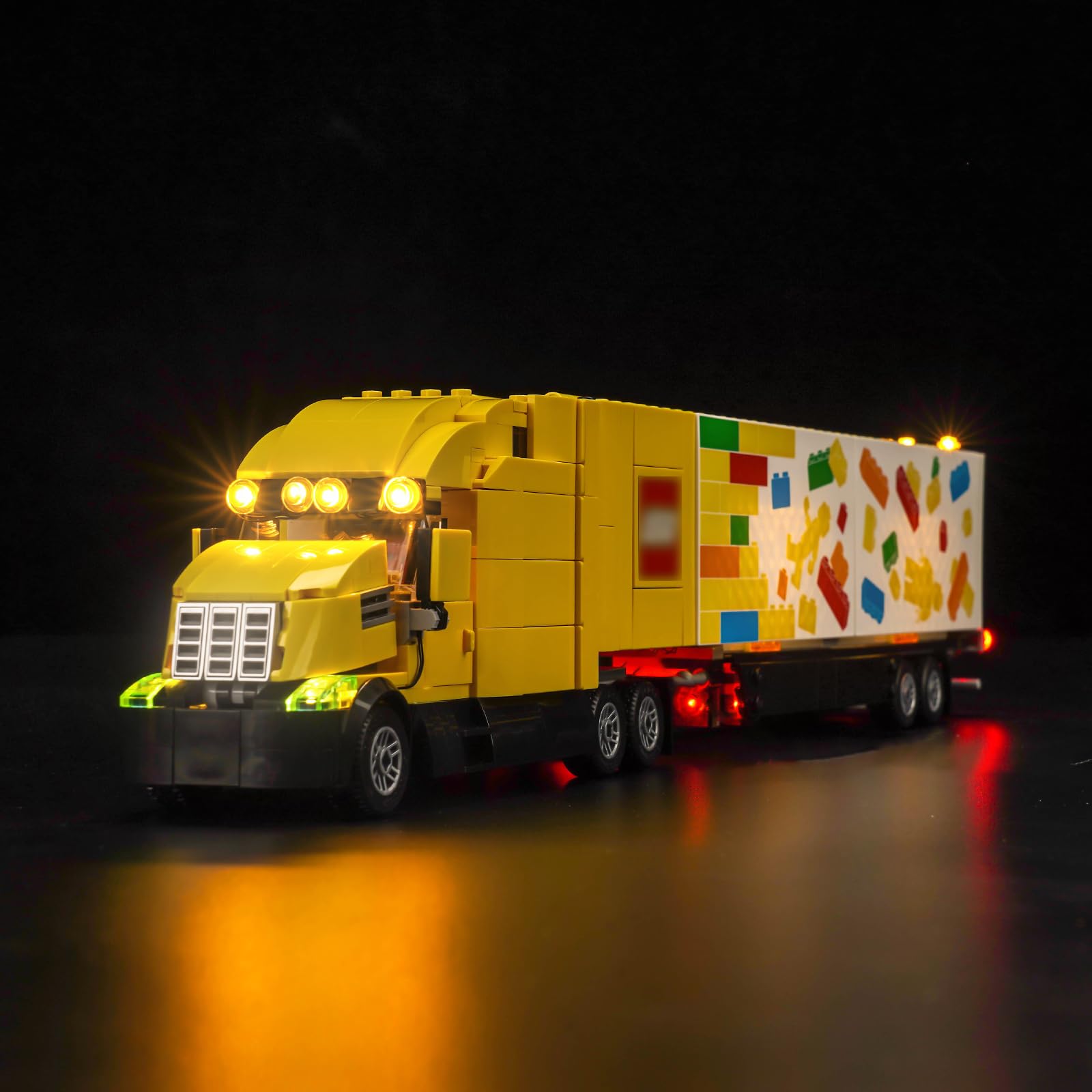 BrickBling LED Light Kit for Lego 60440 Yellow Delivery Truck (10.5x15.5x3 cm) - Creative Decorative Lighting Toy for Lego Models - Perfect for Night Displays, Birthday Gifts & Lego Enthusiasts
