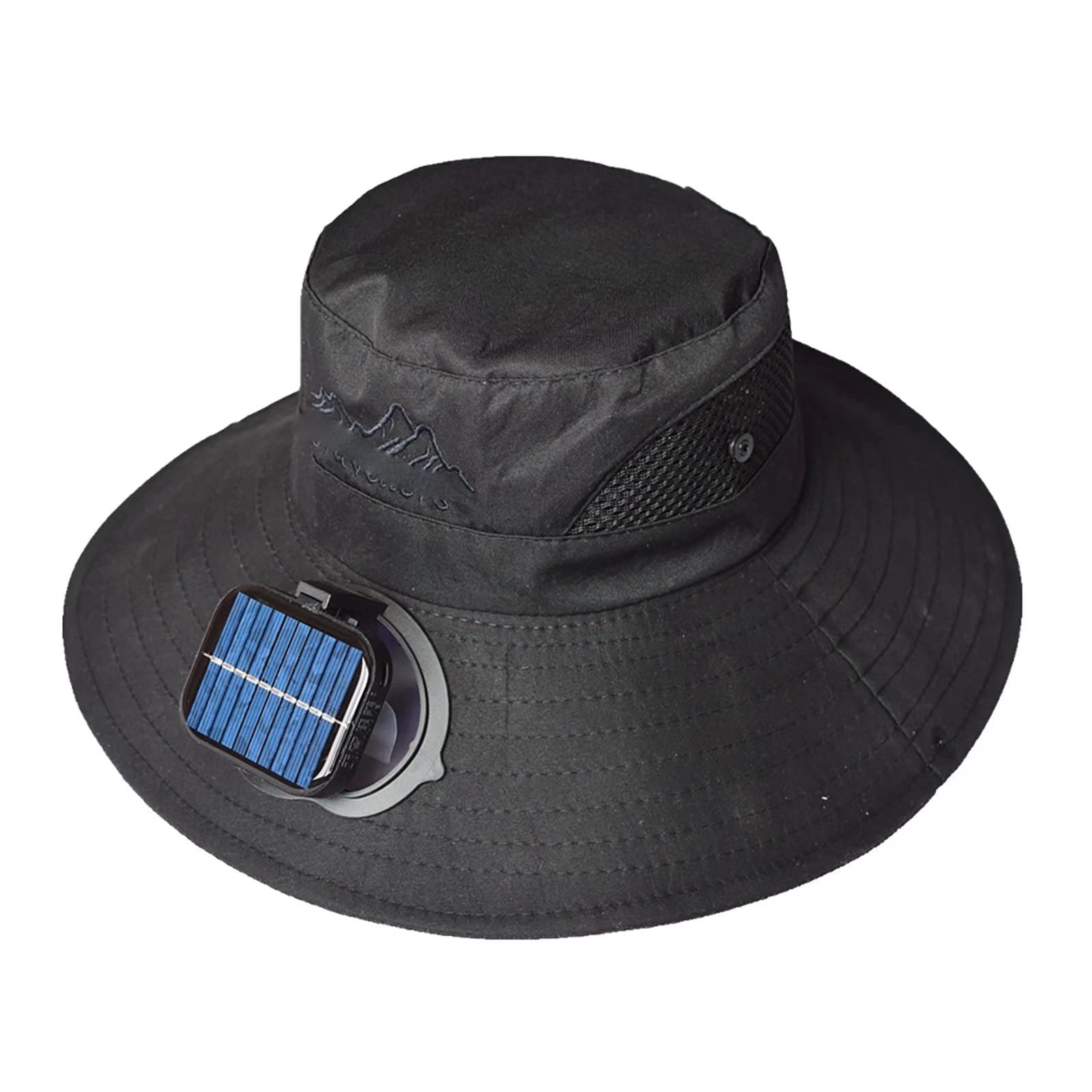 Solar Powered Cooling Fan Sun Hat - Wide Brim UV Protection for Outdoor Sports, Travel & Camping | Perfect for Hiking, Beach, Gardening & Summer Activities