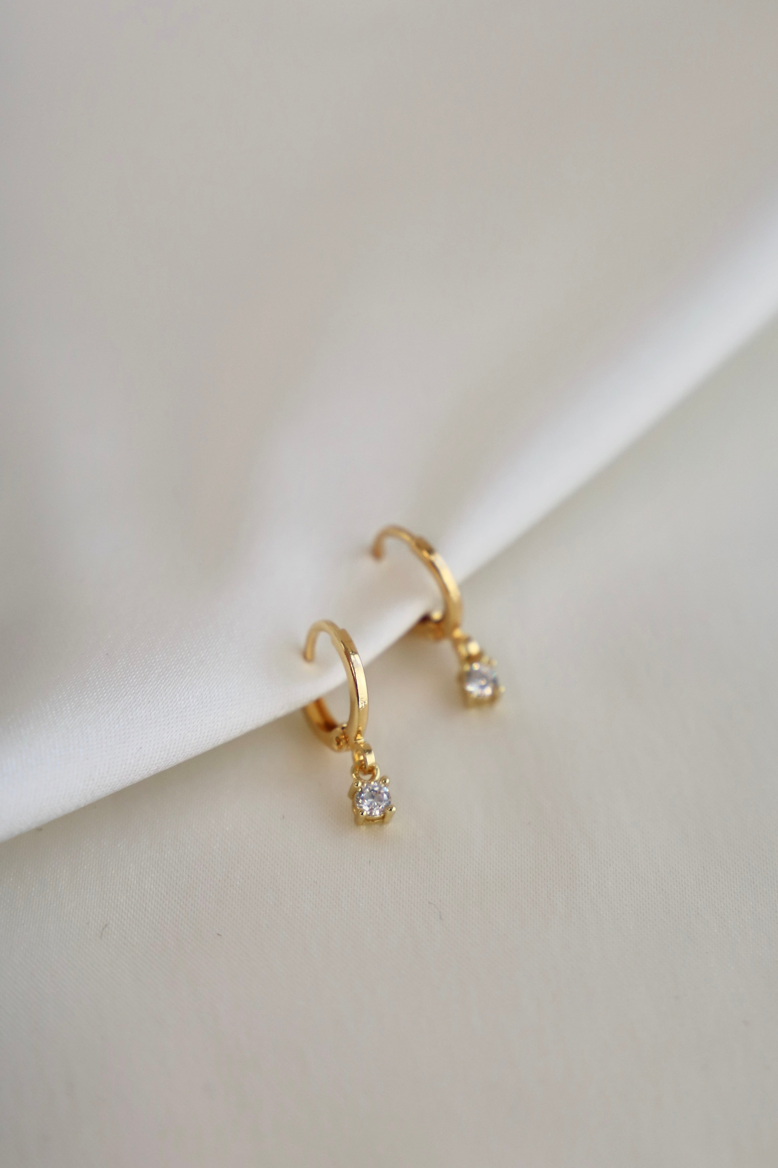 Miniature CZ Drop Earrings – Sparkling Cubic Zirconia Dangle Earrings for Women | Perfect for Parties, Weddings & Everyday Elegance