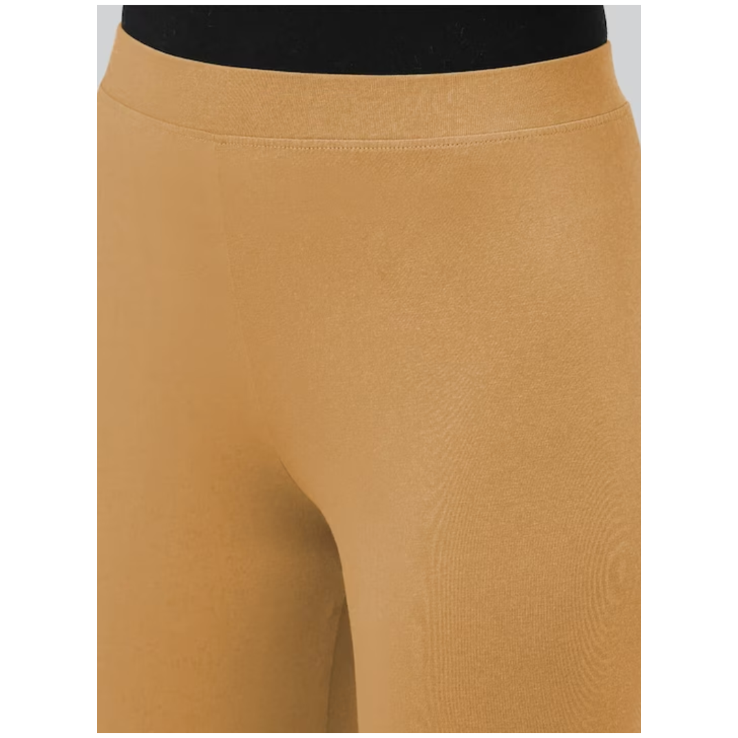 Mustard Yellow Shiny Leggings for Women - High Waisted Yoga Pants with Pockets - Comfortable Stretchy Workout Tights for Gym, Running & Daily Wear