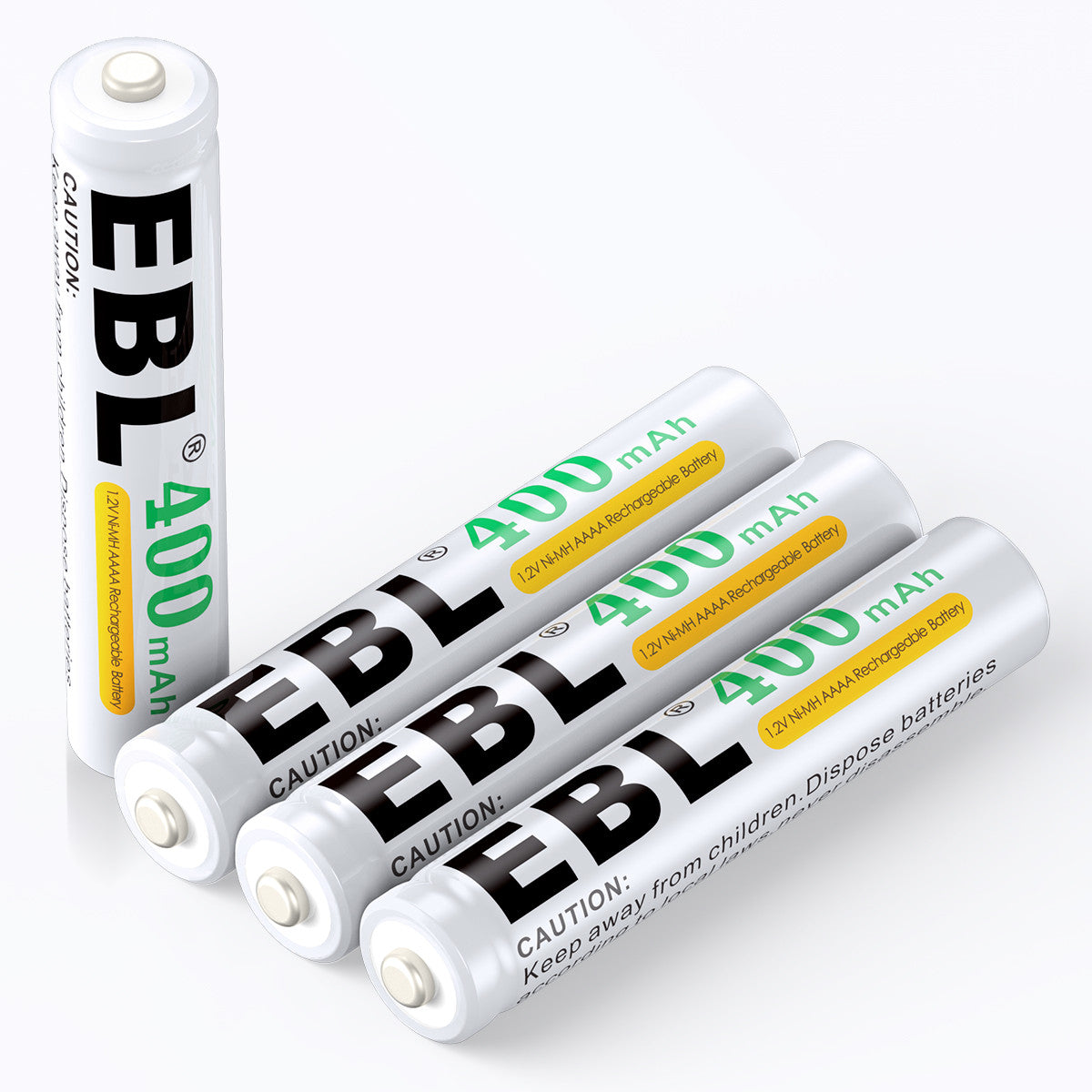 EBL AAAA Ni-MH Rechargeable Batteries 1.2V 400mAh - 4 Pack Long Lasting Power for Hearing Aids, Laser Pointers & Small Electronics