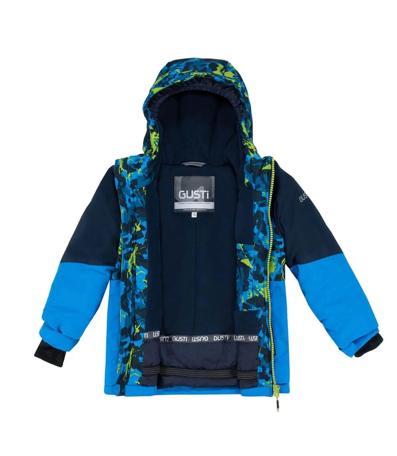 Gusti Miles Waterproof Snow Suit for Kids - Blue | Winter Outdoor Play, Skiing & Snowboarding Gear for Boys & Girls