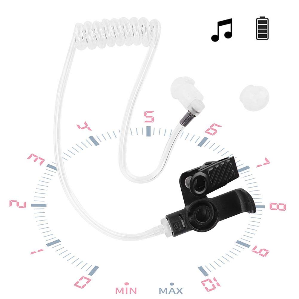 Waterproof IP54 PU In-Ear Surveillance Headset with Clear Acoustic Coil Tube - Compatible with ICOM IC-M33 M25 M34 Radios - Secure Communication for Marine, Security & Outdoor Activities