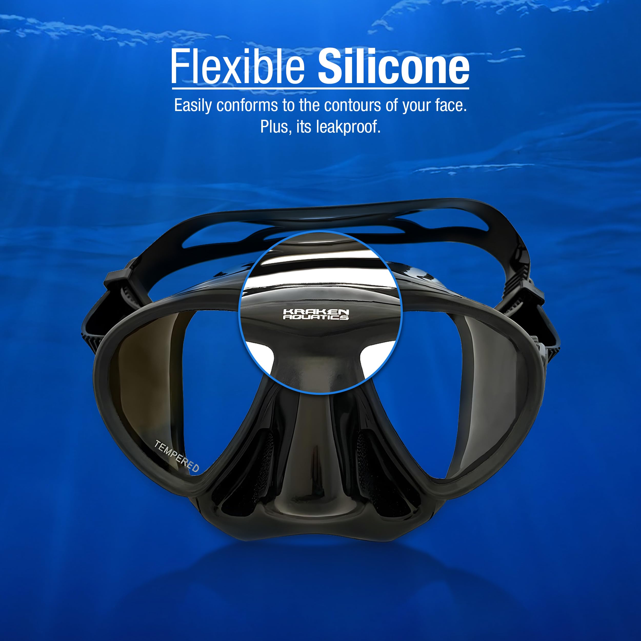 Premium Freediving Mask - Low Volume Scuba Diving Mask for Spearfishing & Snorkeling | Comfortable Adult Fit with Anti-Fog Lens | Includes Storage Case | Perfect for Ocean Adventures, Underwater Photography & Marine Exploration