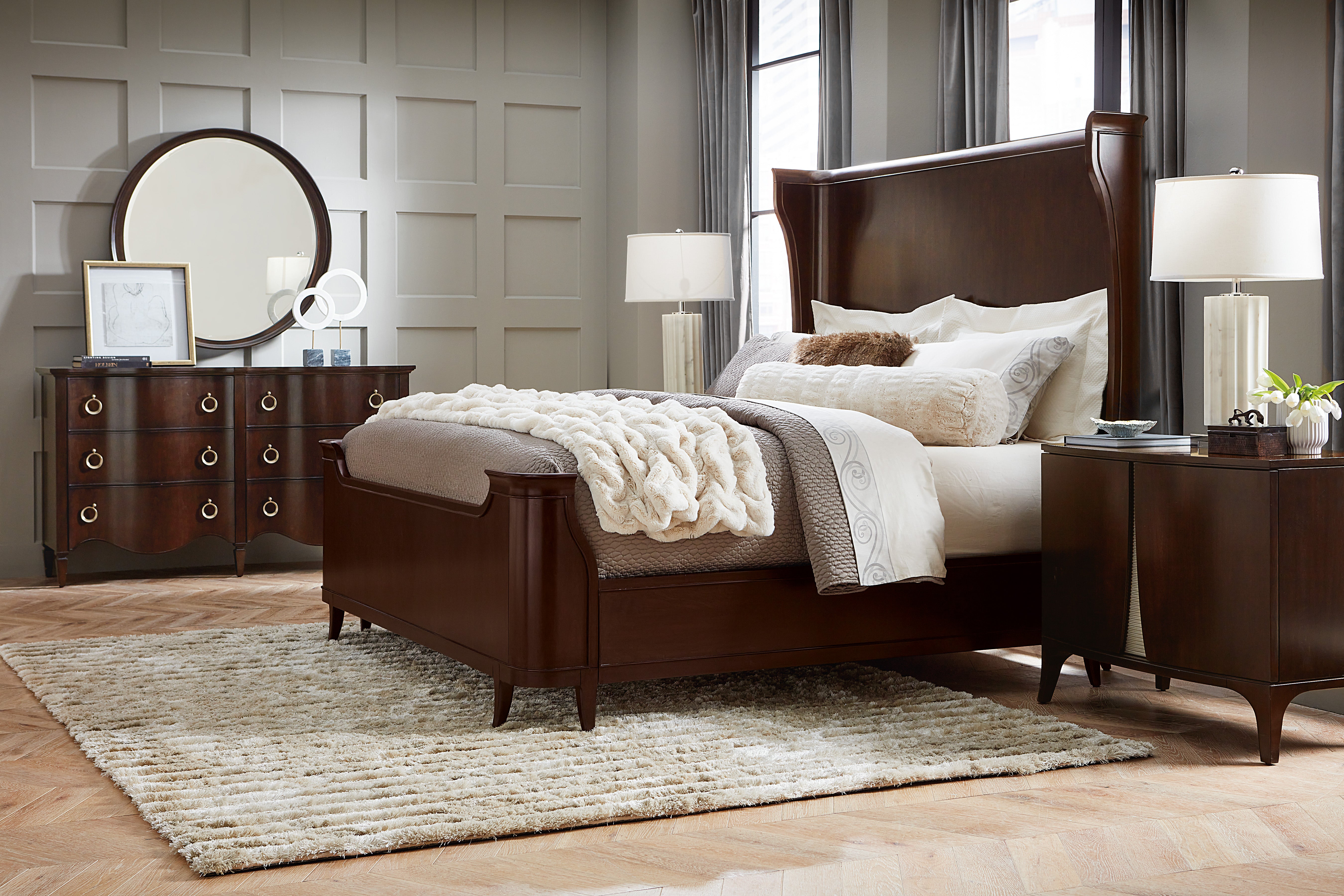 Bella Donna 6-Drawer Dresser - Modern Wooden Chest of Drawers for Bedroom, Living Room & Nursery Storage Organization