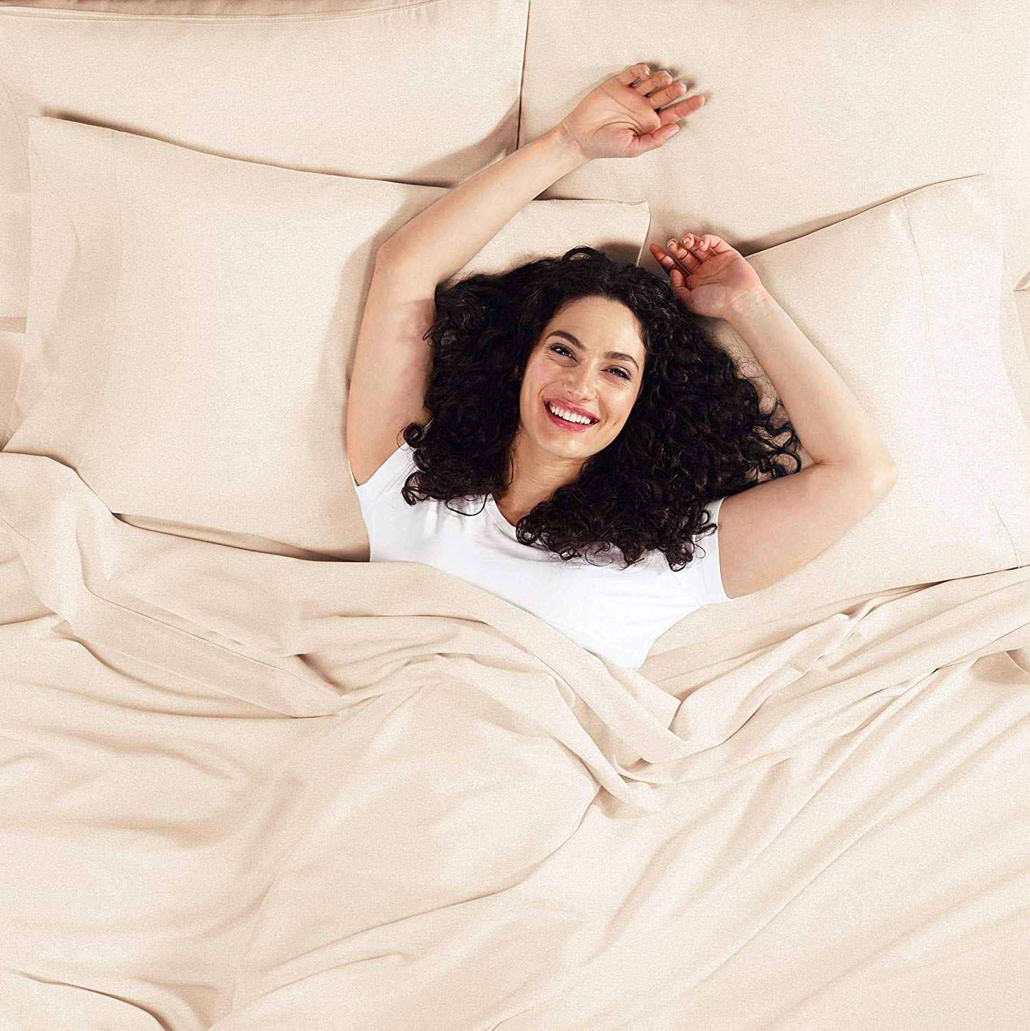 Luxury 1800TC Egyptian Queen Sheet Set - Mocha for Bedroom Comfort