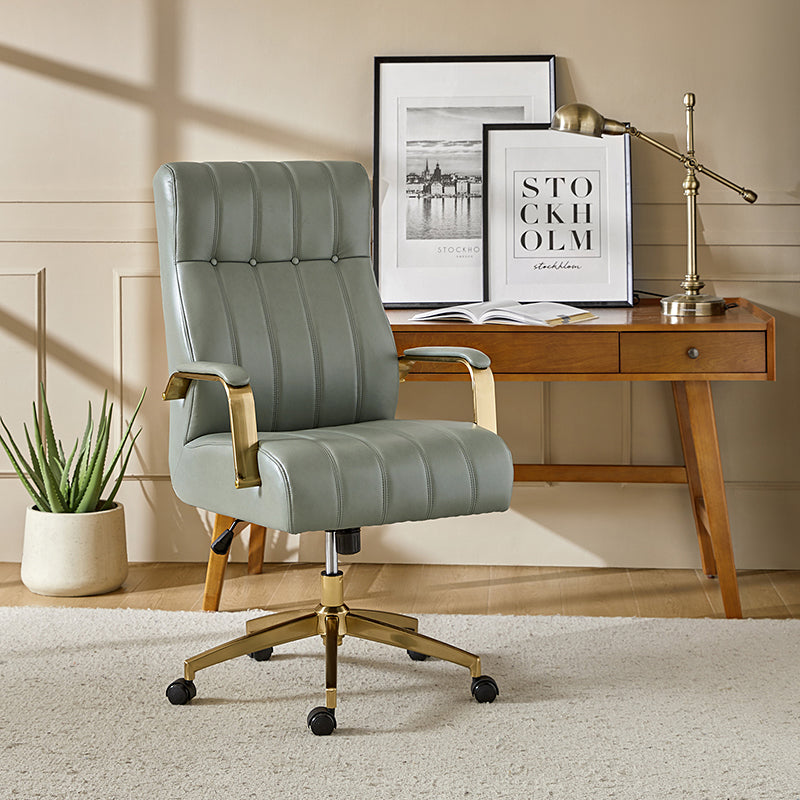 Premium Conelius Leather Ergonomic Executive Office Chair - High Back Adjustable Swivel Chair with Lumbar Support for Home & Office Workspace, Perfect for Long Hours Sitting Comfort