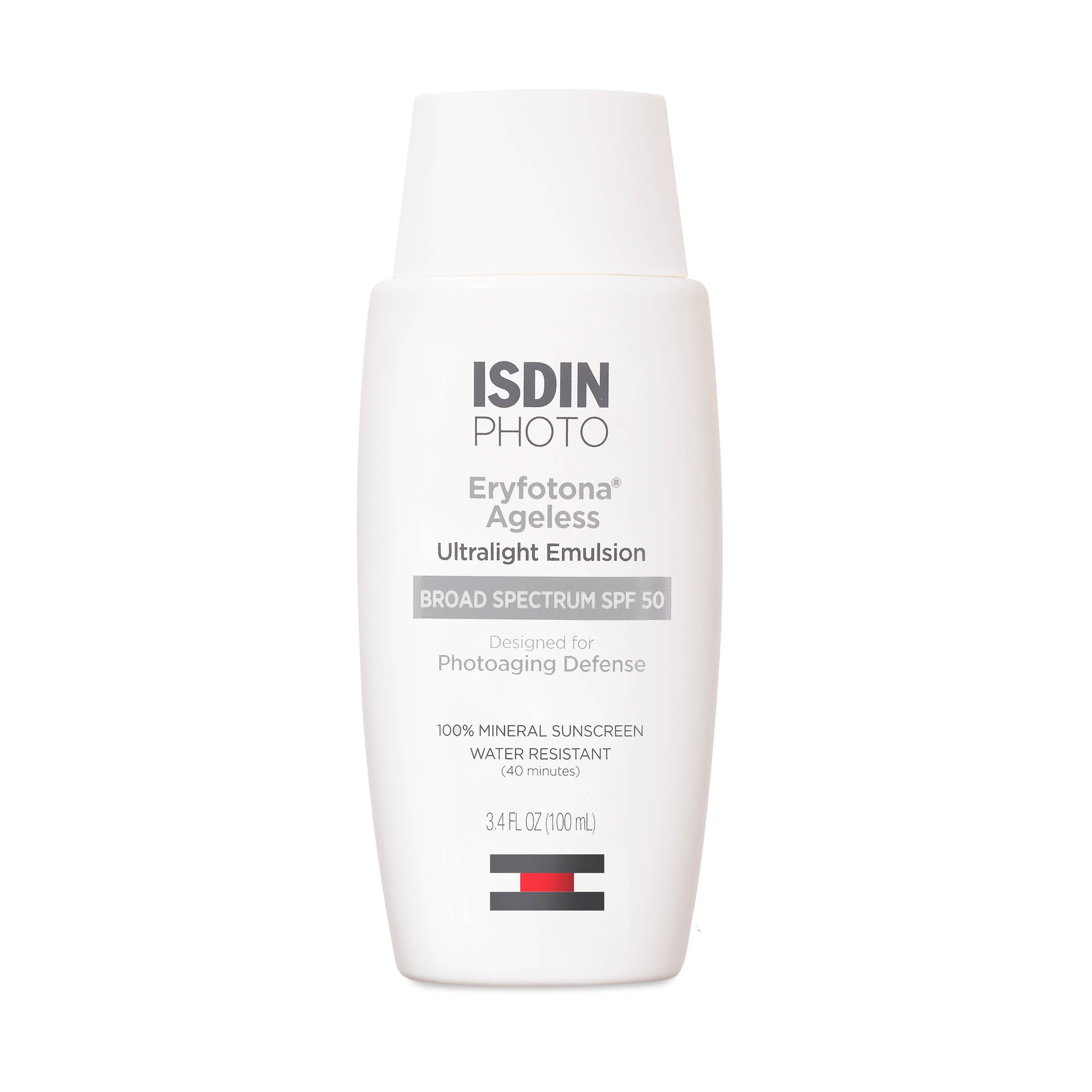 ISDIN Eryfotona Ageless Ultralight Emulsion SPF 50 - Anti-Aging Facial Sunscreen for Daily Protection | Perfect for Outdoor Activities & Skincare Routine