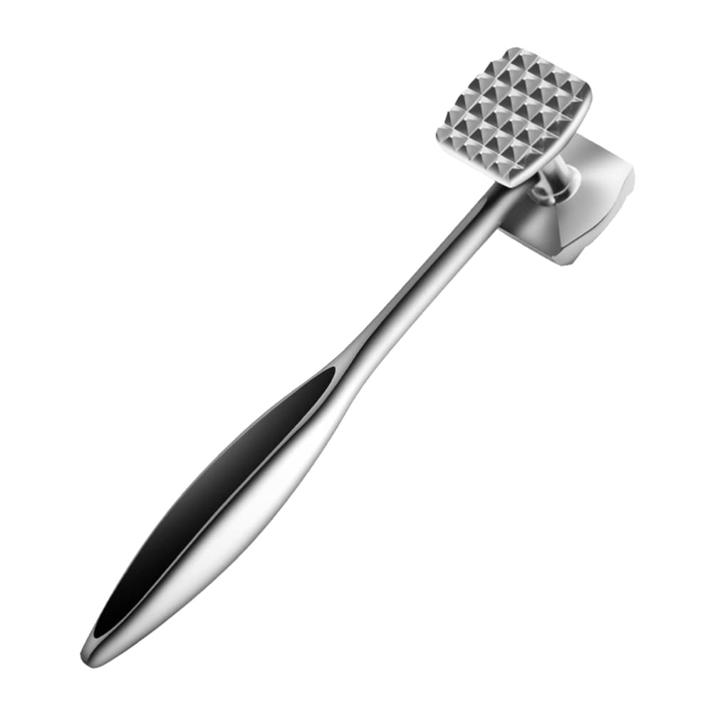 HEMOTON Zinc Alloy Meat Tenderizer Hammer - Heavy Duty Mallet for Steak, Chicken, Pork, Veal & Lamb - Perfect for Flattening, Pounding & Loosening Meat - Ideal for BBQ, Grilling & Home Cooking