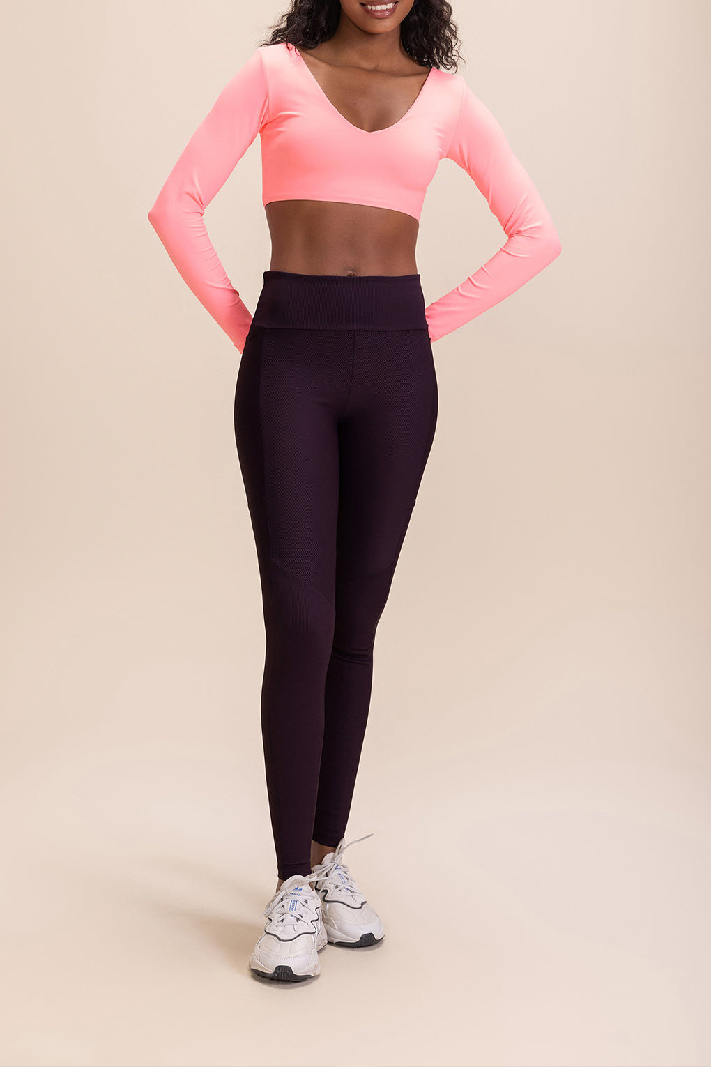 Contour Rib Stirrup Leggings for Women - High Waisted Yoga Pants with Tummy Control - Perfect for Pilates, Barre & Workout