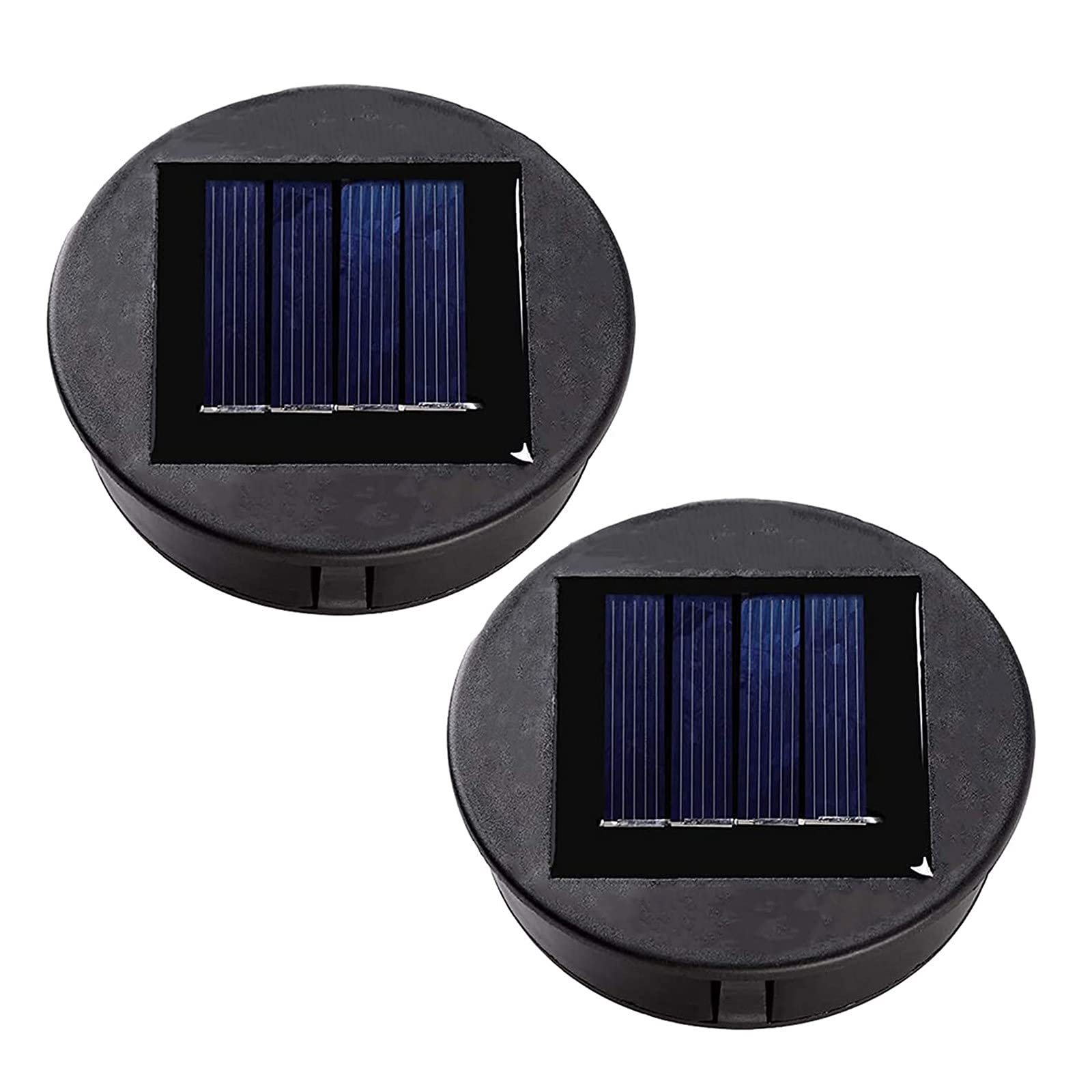 2 Pack Solar LED Panel Lights - Waterproof Replacement Top for Outdoor Hanging Lanterns, DIY Table & Garden Patio Decor - Perfect for Pathway Lighting, Backyard Ambiance & Evening Gatherings