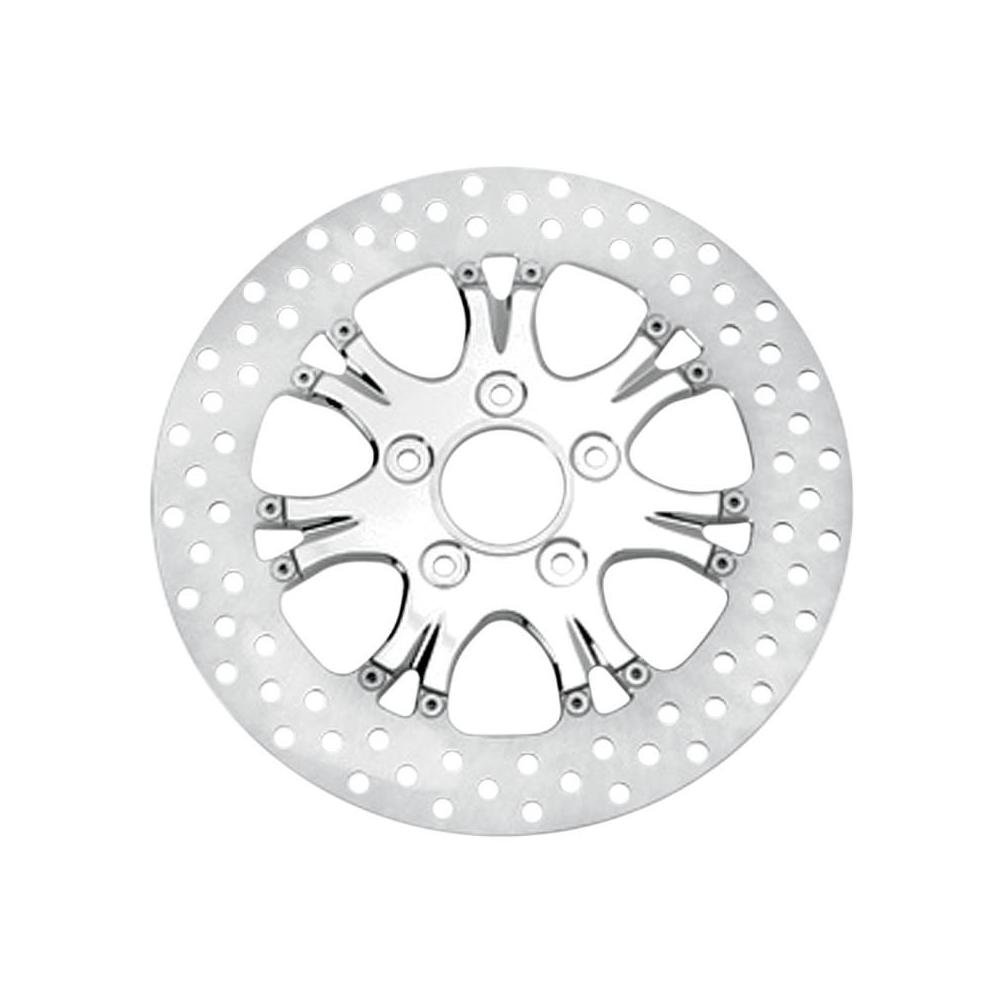 Performance Machine Paramount 11.5in. Two-Piece Brake Rotor - Chrome Plated for Harley Davidson, High Performance Motorcycle Disc Brakes - Perfect for Cruisers, Touring Bikes & Custom Builds