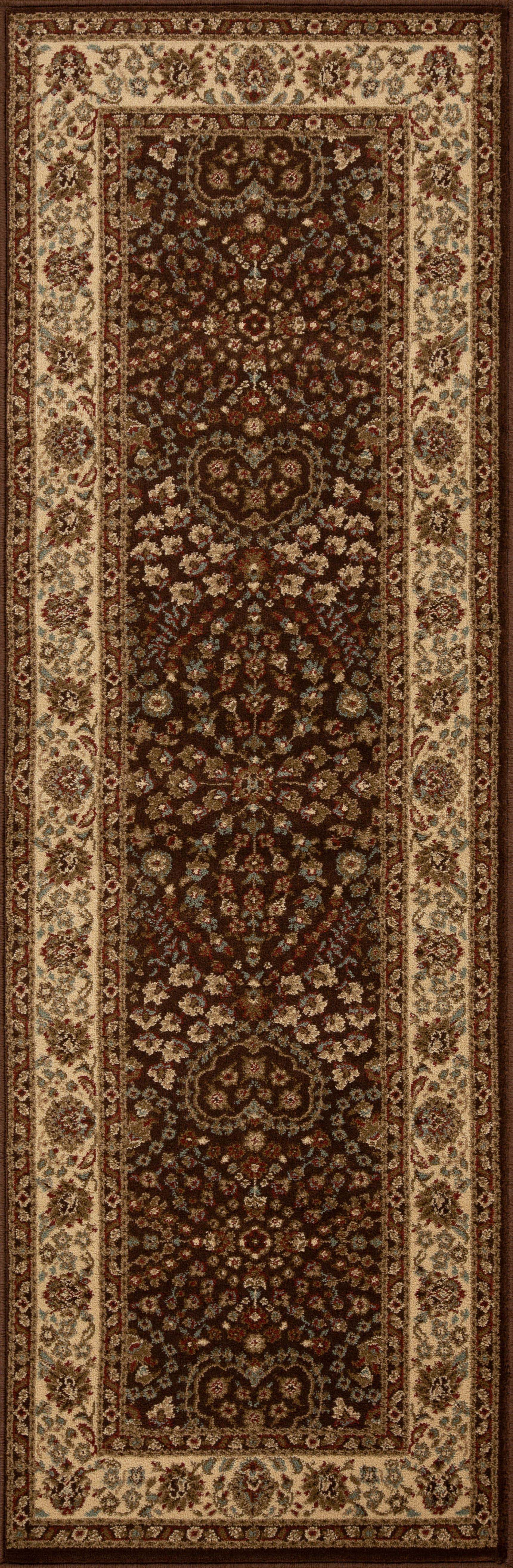 Handmade Oriental Floral Scroll Area Rug - Non-Slip Traditional Indoor Carpet for Living Room, Bedroom, Hallway | Boho Home Decor & Meditation Space Accent