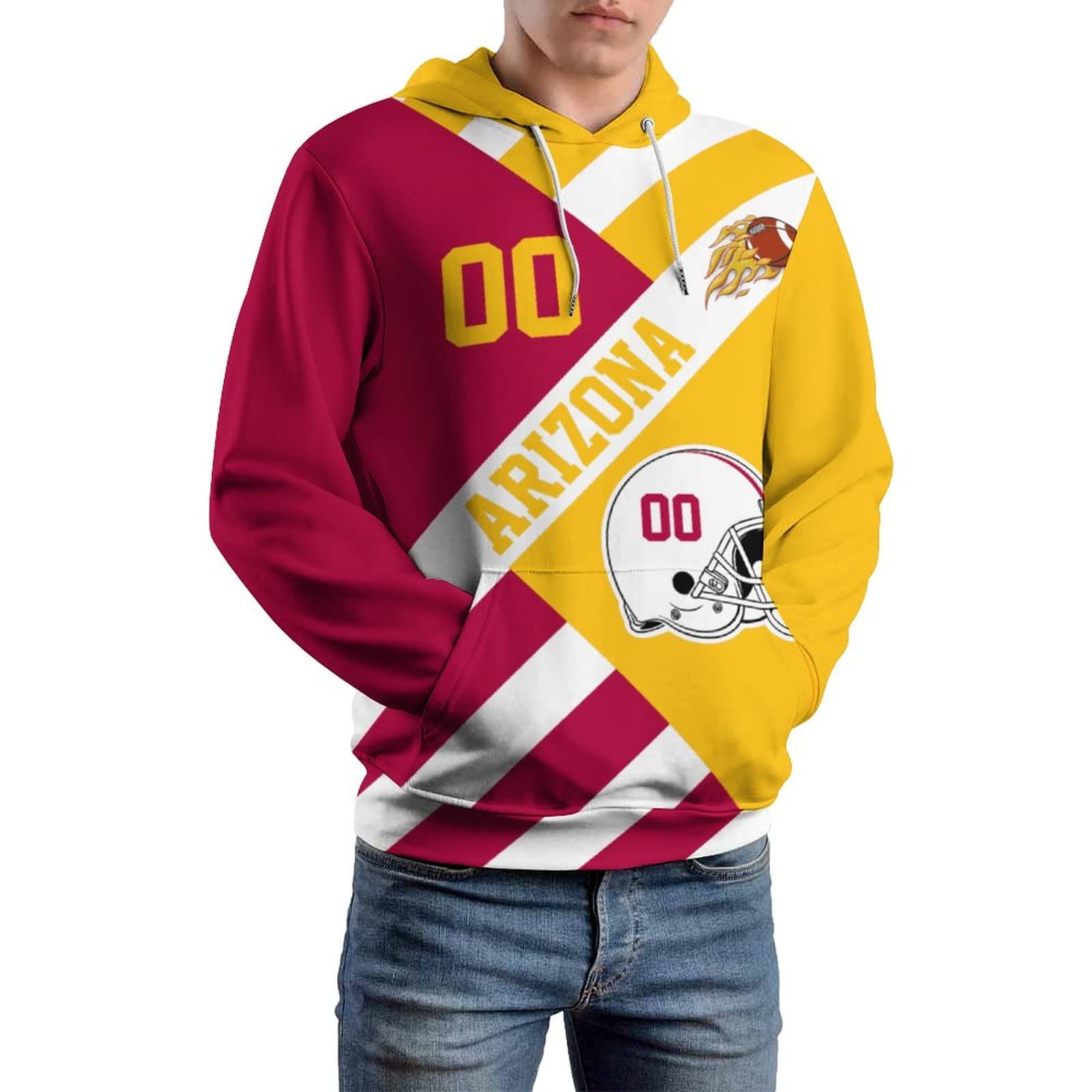 Custom Washington Rugby Style Hoodie - Personalized Number & Name Football Sweatshirt for American Football Fans | Perfect for Game Day, Tailgating & Fan Gifts