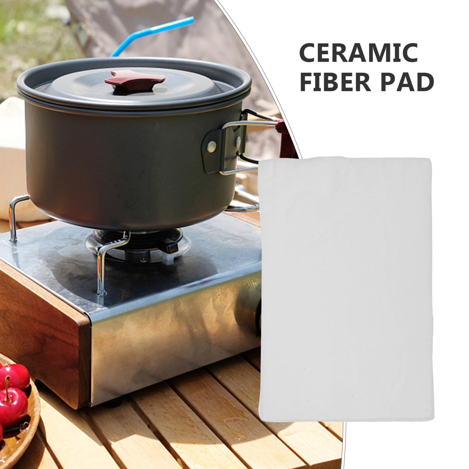SUPVOX 2-Pack Ceramic Wool Sheets for Fire Pits - High-Temperature Resistant Wick for Bioethanol Tabletop Fire Bowls - Extends Burning Time - Perfect for Outdoor Patio, Camping & Backyard Gatherings