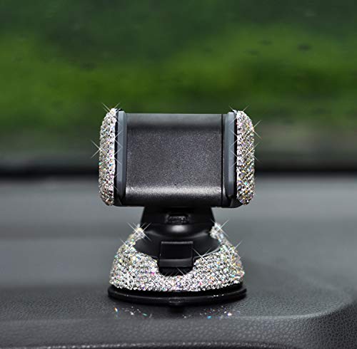 LZRUN Bling Bling Crystal Diamond Car Phone Holder - Car Accessories for Women, Car Interior Decor, Gift for Her - Perfect for Commuting, Road Trips & Daily Driving