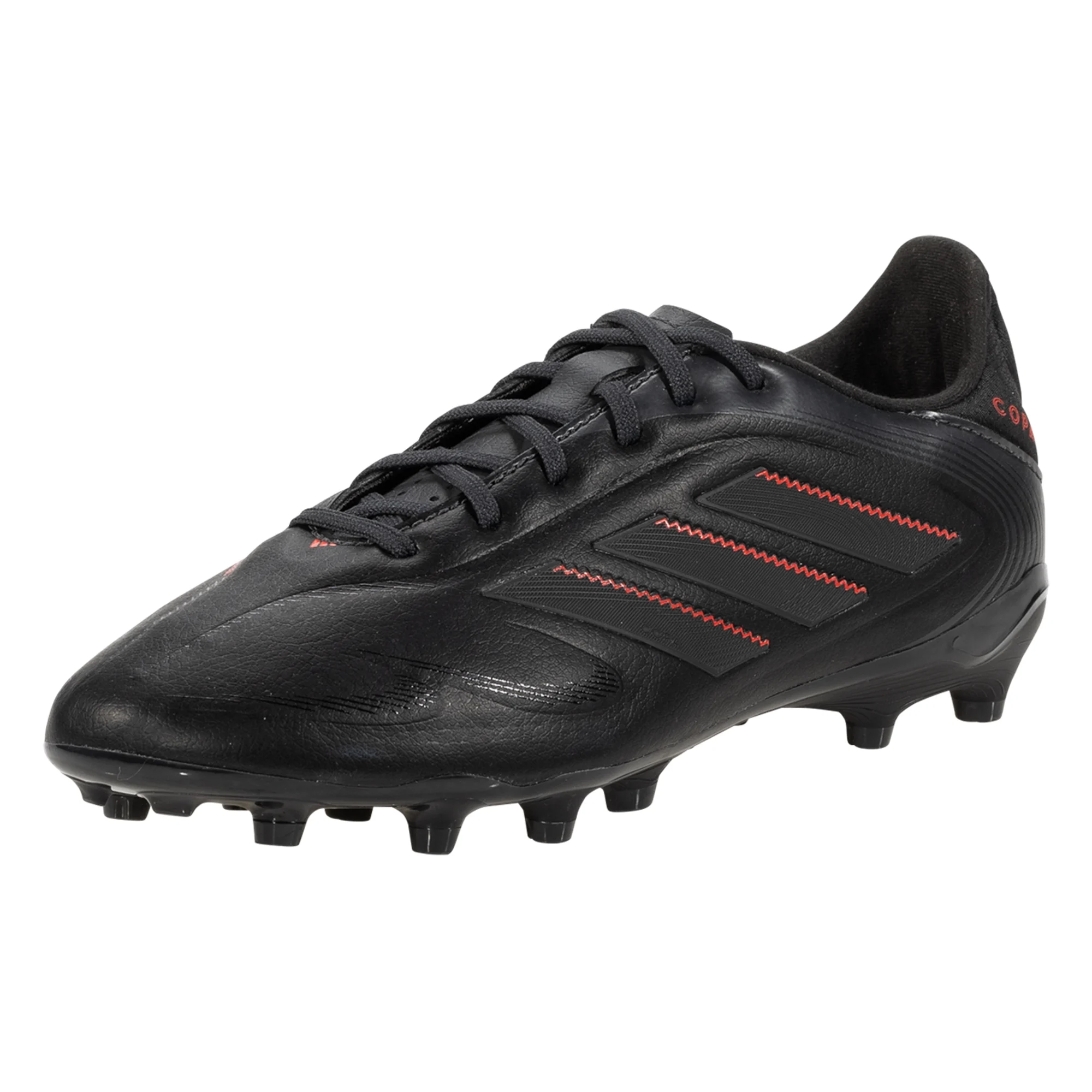Adidas Jr. Copa Pure III League FG/MG Soccer Cleats for Kids - Black/Carbon/Lucid Red - Youth Football Shoes for Firm Ground & Artificial Turf - Perfect for Training & Matches