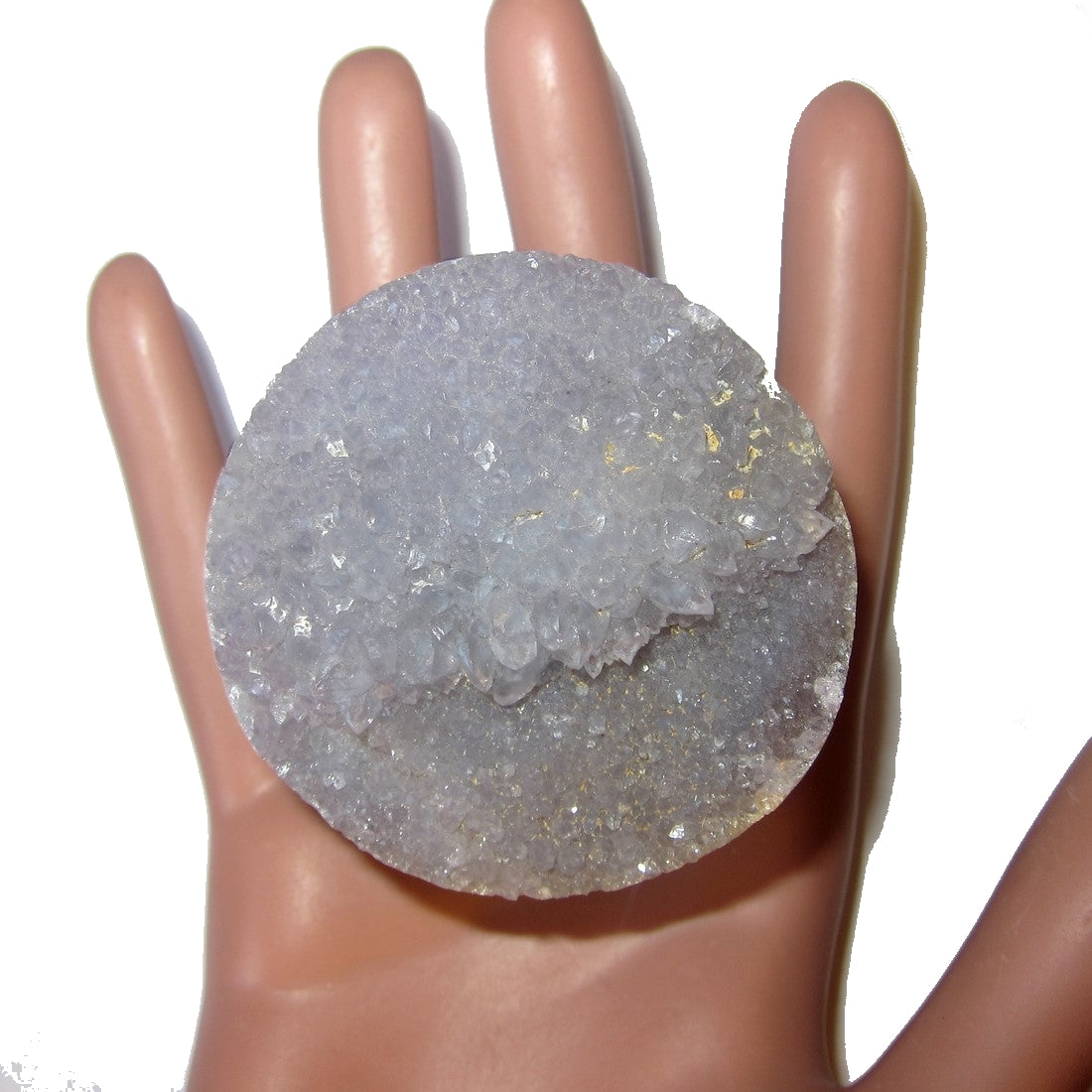 Natural Amethyst Cluster with Smoky Quartz - Double Sided Purple Crystal Circle for Meditation, Healing & Home Decor