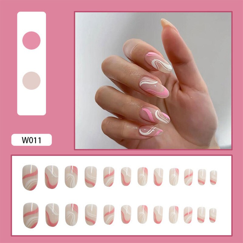 24Pcs/Box White French Fake Press on Nails - Long XL Length Rhinestone Design Full Cover Acrylic Nail Tips for Wedding, Party & Special Occasions