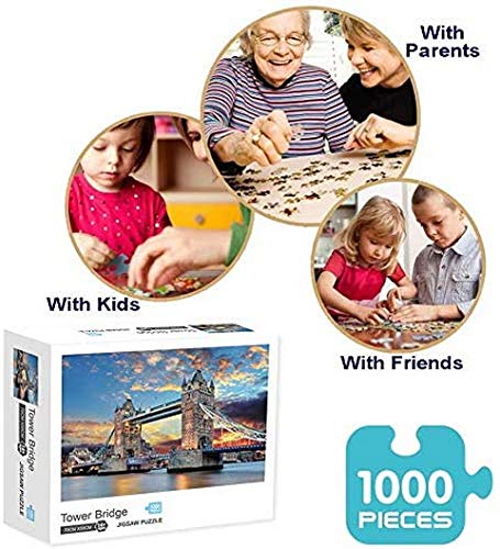 TYmall 1000 Piece Jigsaw Puzzle - Vintage Scottish Railroad Travel Adventure Poster Print - Educational Wooden Puzzle for Kids & Adults - Family Game Night & Classroom Learning Activity