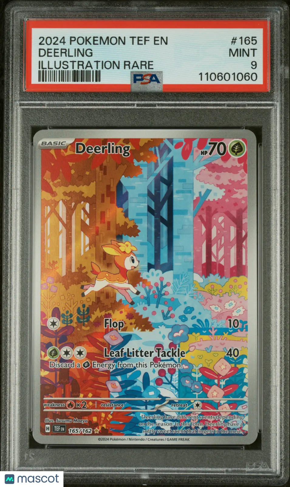 2024 Pokemon Temporal Forces Deerling Illustration Rare PSA 9 165/162 - Collectible Trading Card for Pokemon TCG Players & Fans - Perfect for Gaming, Collecting, and Display