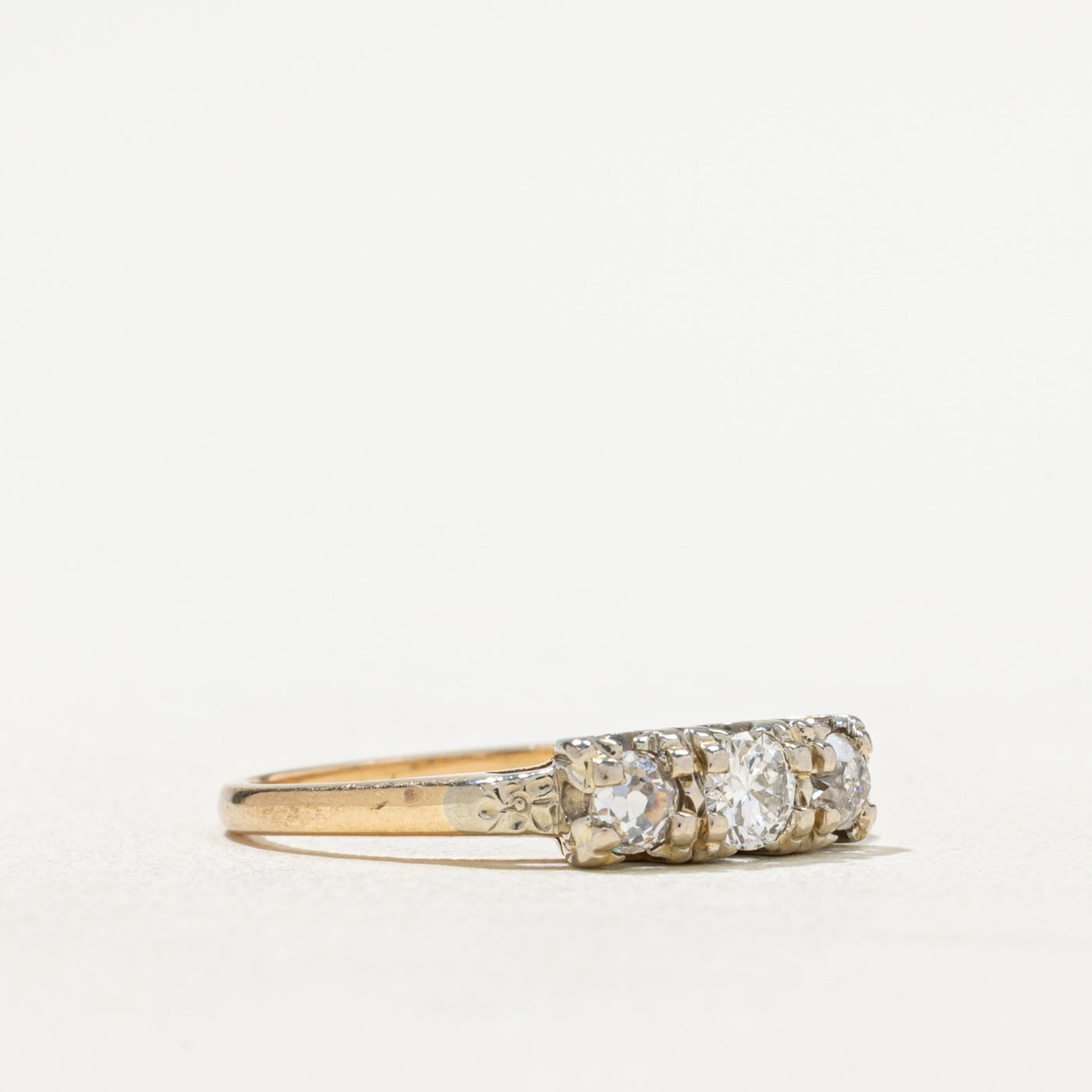 0.44ctw Three Stone Diamond Ring - Size 5.75 | Elegant Wedding, Engagement & Anniversary Jewelry Gift for Women