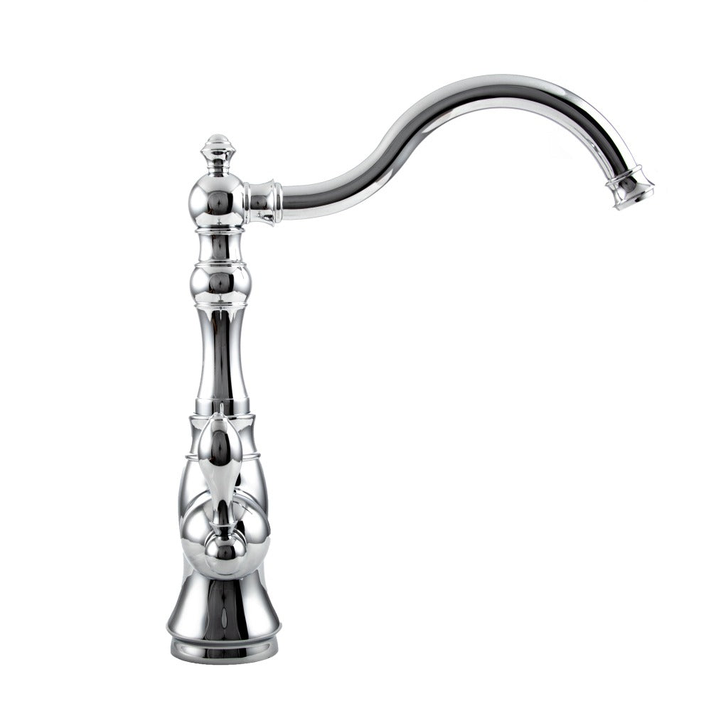 ZLINE Rembrandt Single Handle Pull-Down Kitchen Faucet with Side Sprayer in Chrome Finish - High Arc Commercial Style for Modern Farmhouse & Restaurant Sinks (REM KF CH)