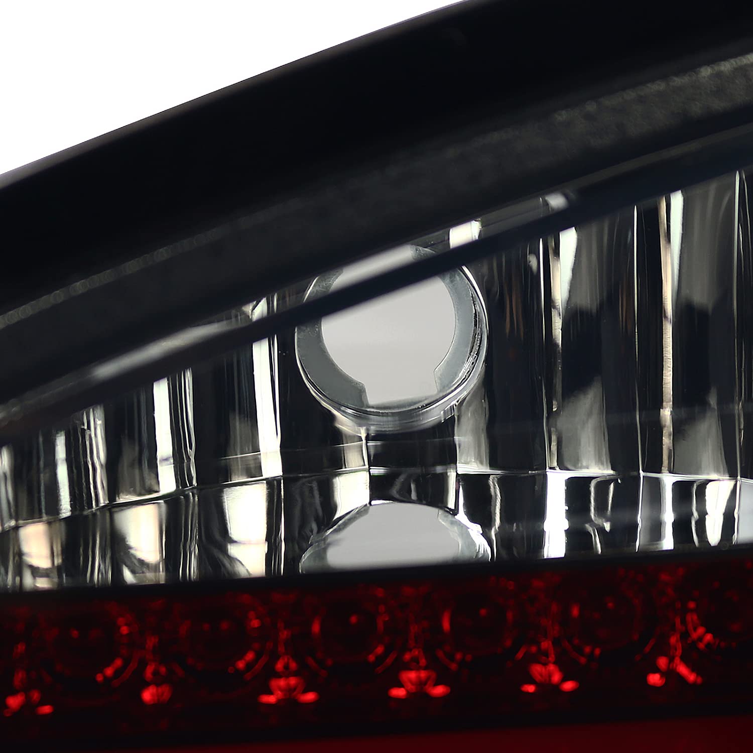 Spec-D Tuning Red Smoke LED Tube Tail Lights for 2005-2008 BMW E90 3-Series 4-Door Sedan - Left & Right Pair Assembly - Enhanced Night Visibility & Style Upgrade for Car Enthusiasts