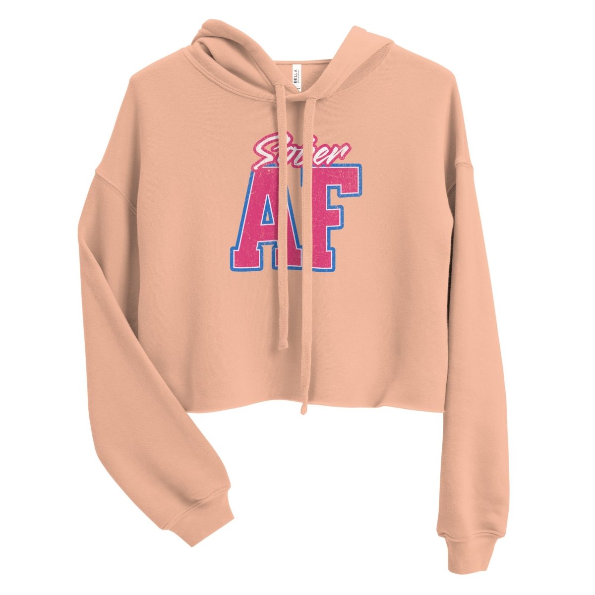 Sober AF Trendy Crop Hoodie for Women - Stylish Oversized Pullover Sweatshirt for Casual Wear, Gym, and Street Fashion