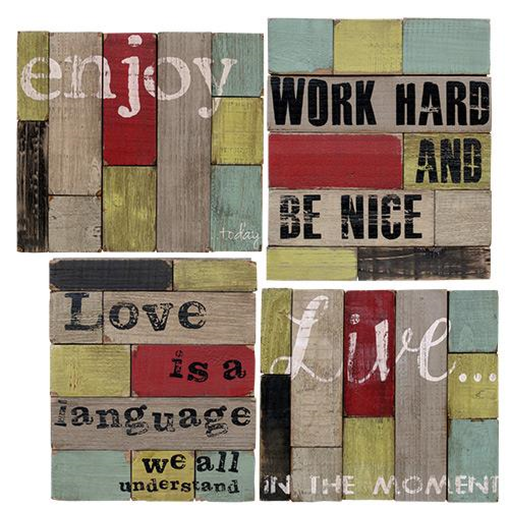 Color Block Welcome Sign - 4 Pack Assorted Designs for Home Decor, Parties & Events | Perfect for Wall Art, Front Door Decorations & Gift Giving