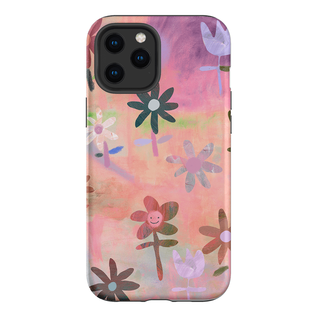 Premium Lazy Daisy Floral Phone Case - Shockproof & Slim Design for iPhone 15/14/13/12/Pro/Max - Perfect for Everyday Use, Travel & Outdoor Activities