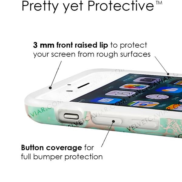 Turquoise Rose Gold Chrome iPhone Case - Stylish Protective Cover for iPhone 13/14/15 Pro Max - Trendy Fashion Accessory for Women & Girls - Perfect for Everyday Use, Travel & Gifting