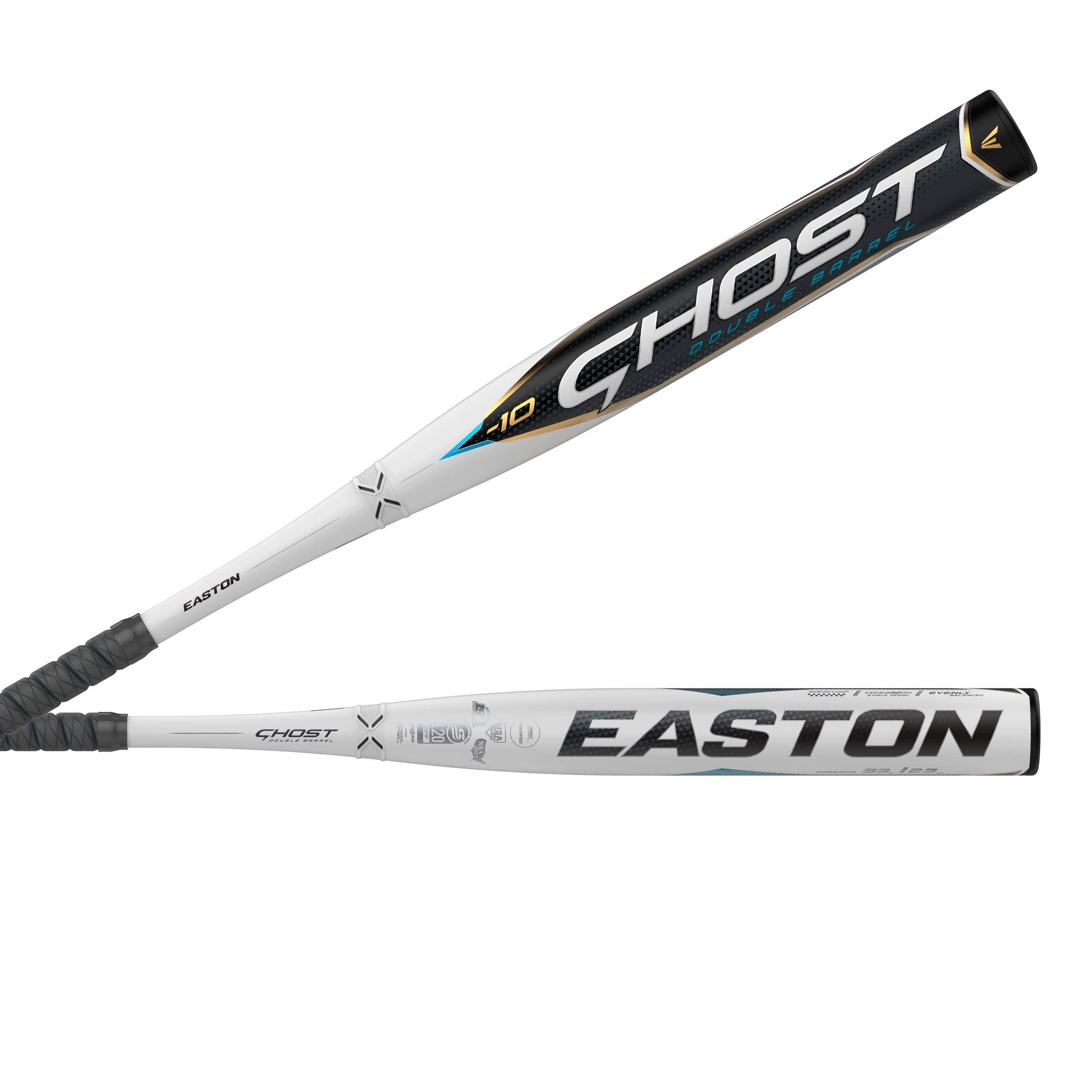 Easton GHOST DOUBLE BARREL Fastpitch Softball Bat | ASA & USSSA Approved for All Fields | -11, -10, -9, -8 Drop Weight | 2-Piece Composite Design | Perfect for Competitive Fastpitch Games & Tournaments