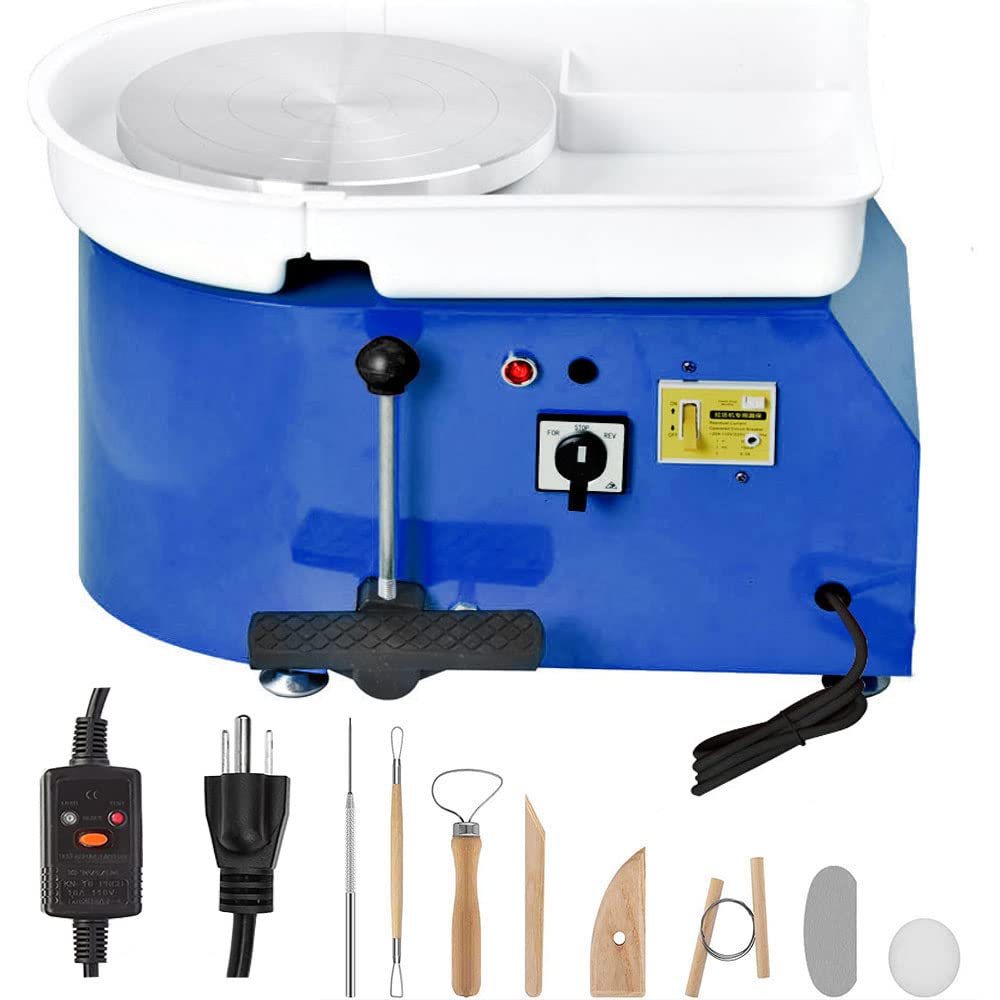 BACHIN 350W Electric Pottery Wheel with Foot Pedal - 25CM Ceramic Forming Machine for DIY Pottery, Art & Craft Projects - Perfect for Home Studios, Classroom Use & Professional Ceramic Work